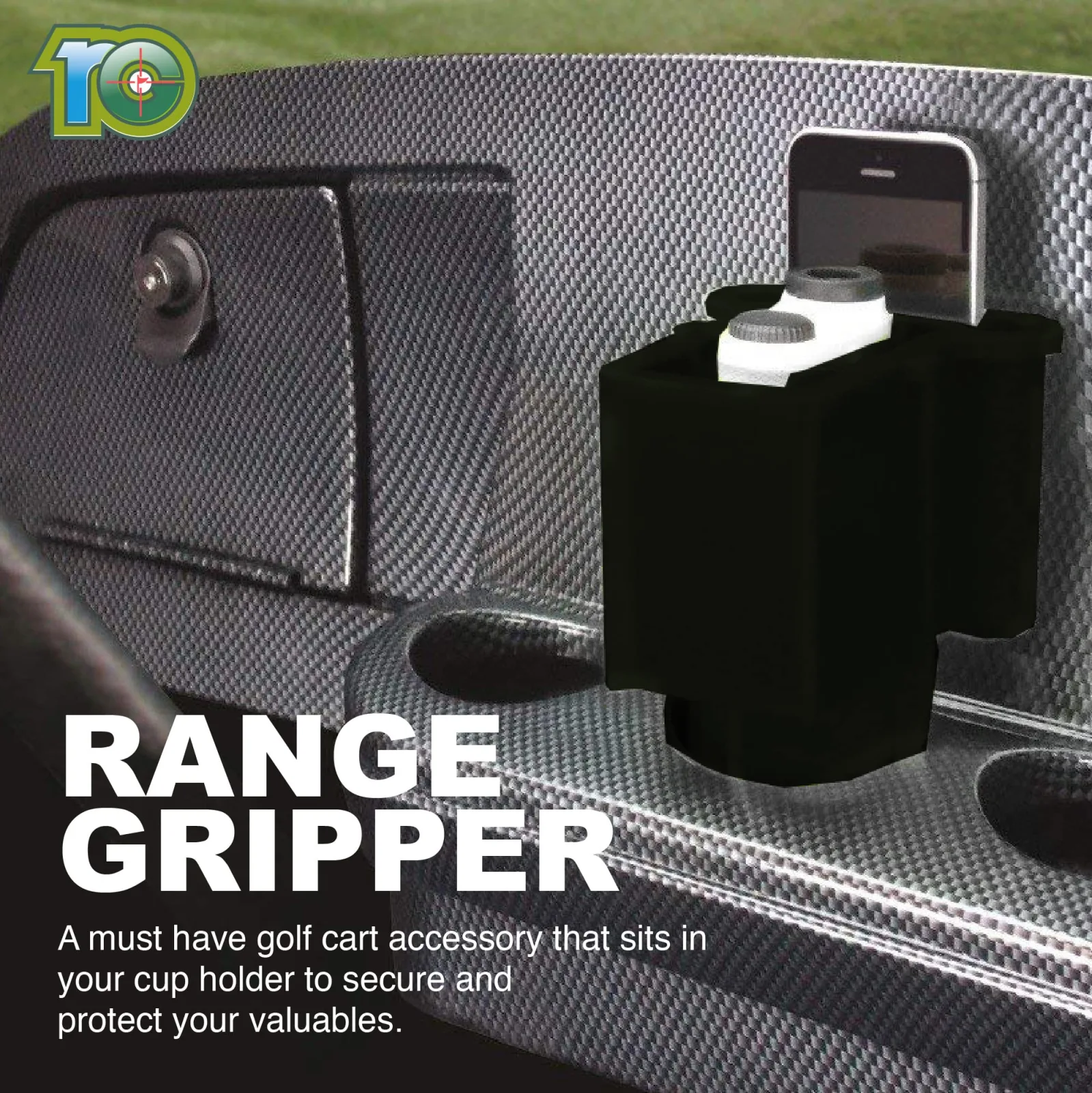 Range Gripper Cupholder Phone & Rangefinder Holder — RGBLack image 2