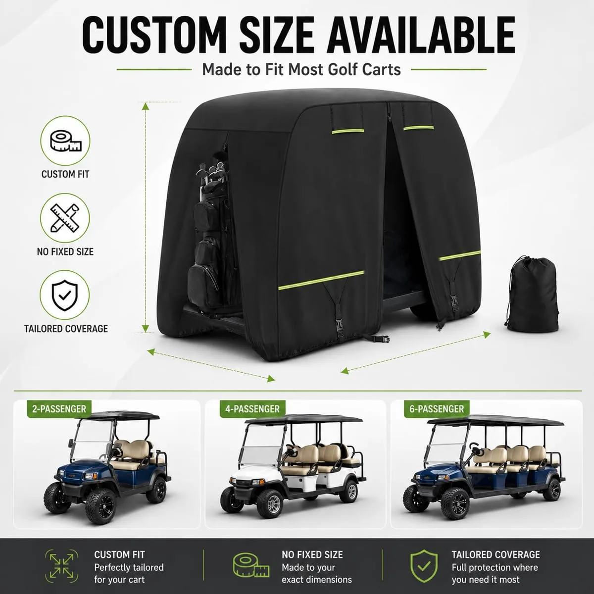 Juaztcxinw Golf Cart Cover for Club Car Onward 4 Forward image 2