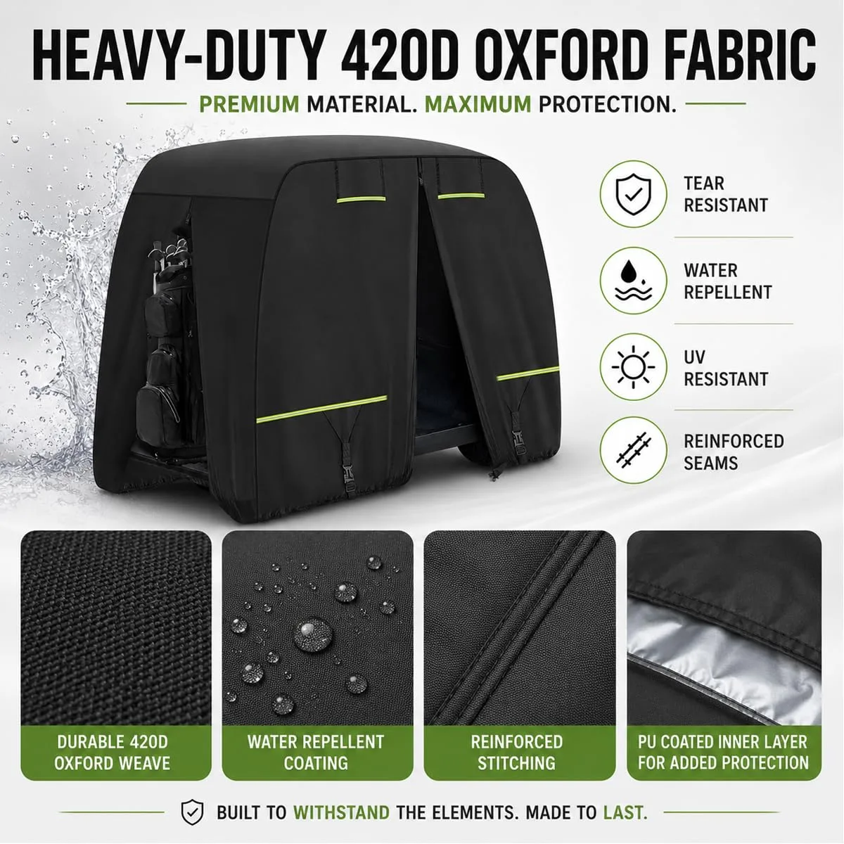 Juaztcxinw Golf Cart Cover for Club Car Onward 4 Forward image 3