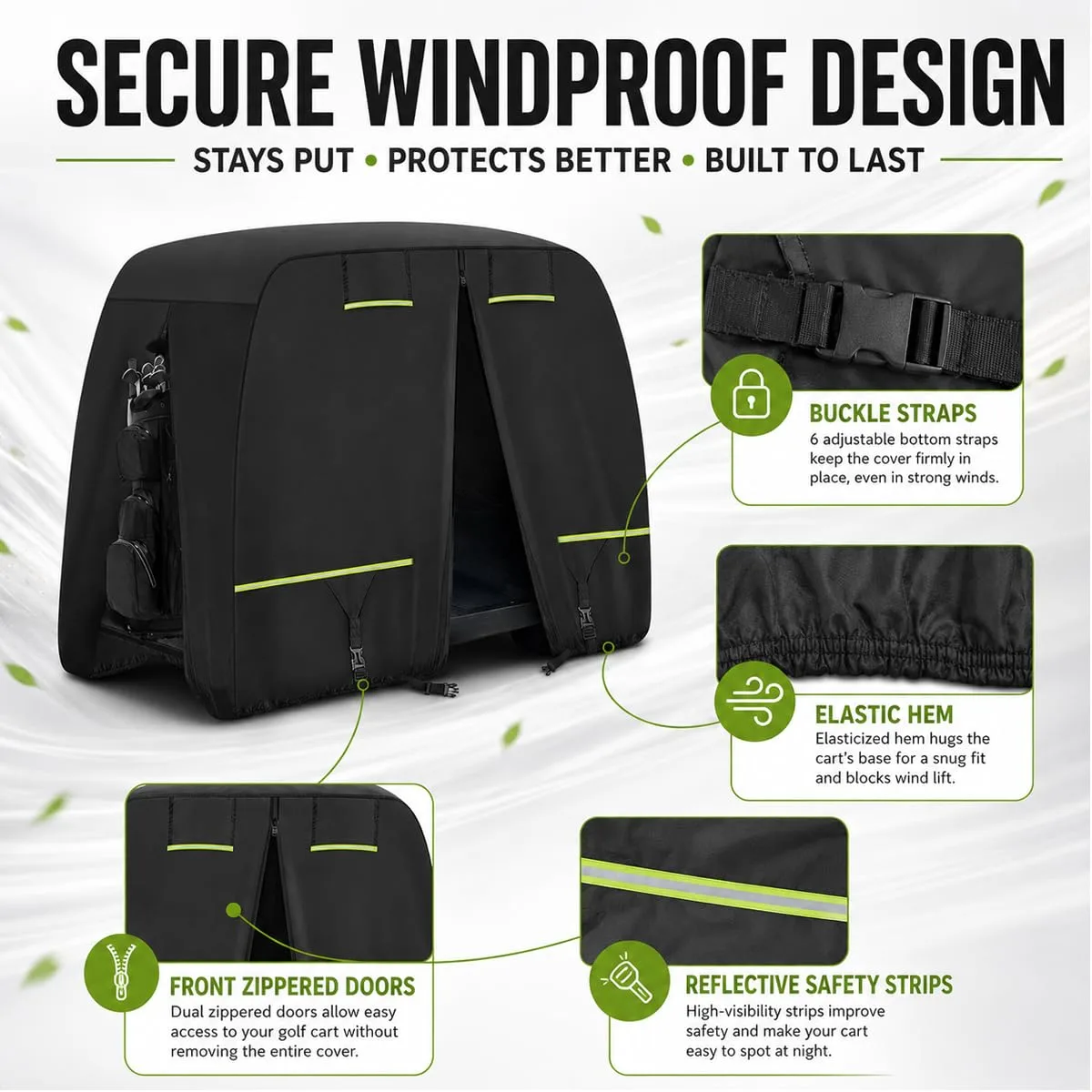 Juaztcxinw Golf Cart Cover for Club Car Onward 4 Forward image 4