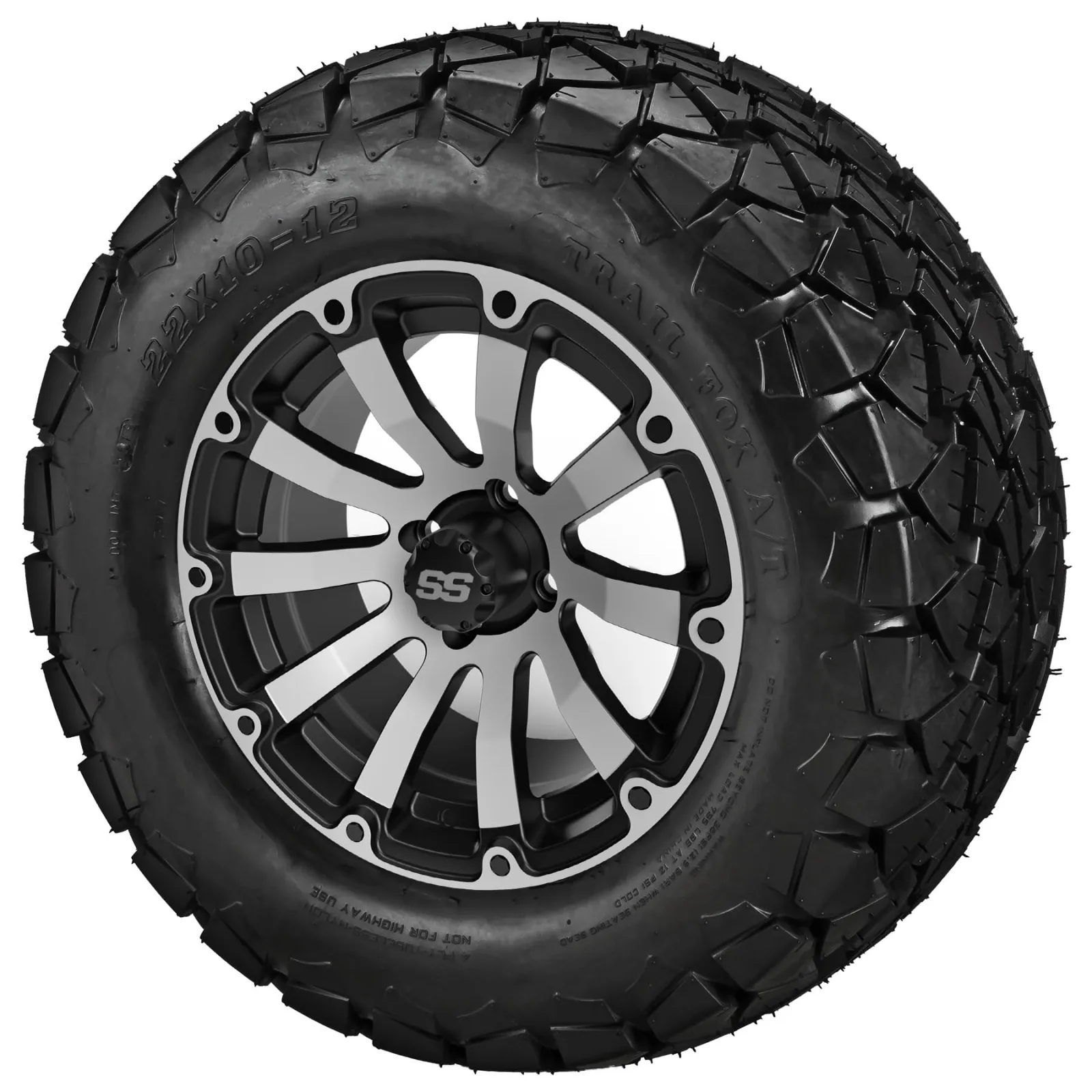 RM Cart 22x10-12 Golf Cart Tire & Wheel Assembly