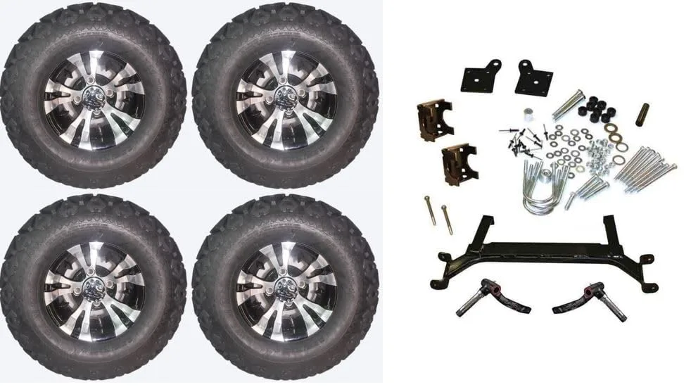 3G 4-Inch Lift Kit with 10-Inch Wheels for E-Z-GO TXT