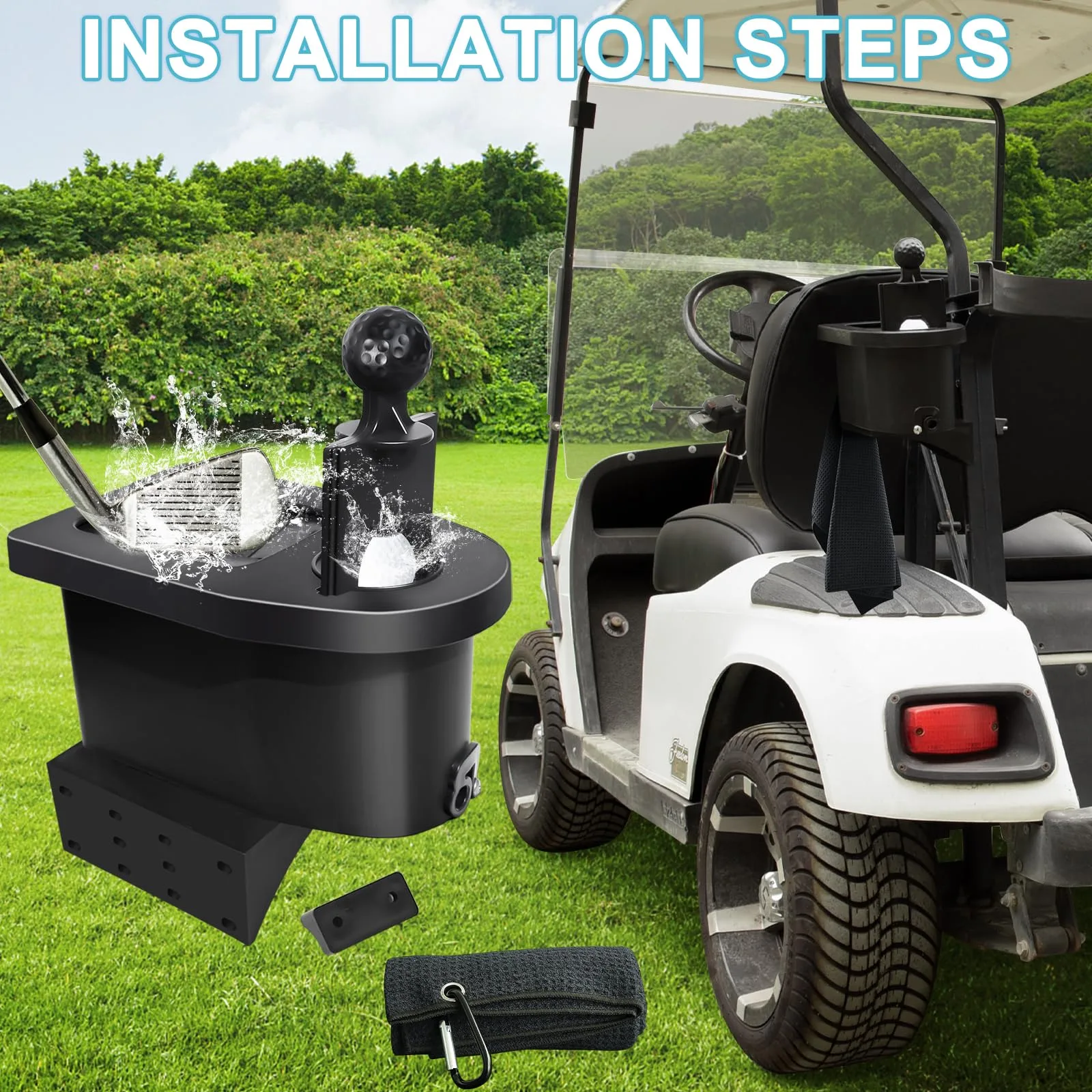 Orle Oko Golf Cart Ball Washer and Club Cleaner Kit image 2