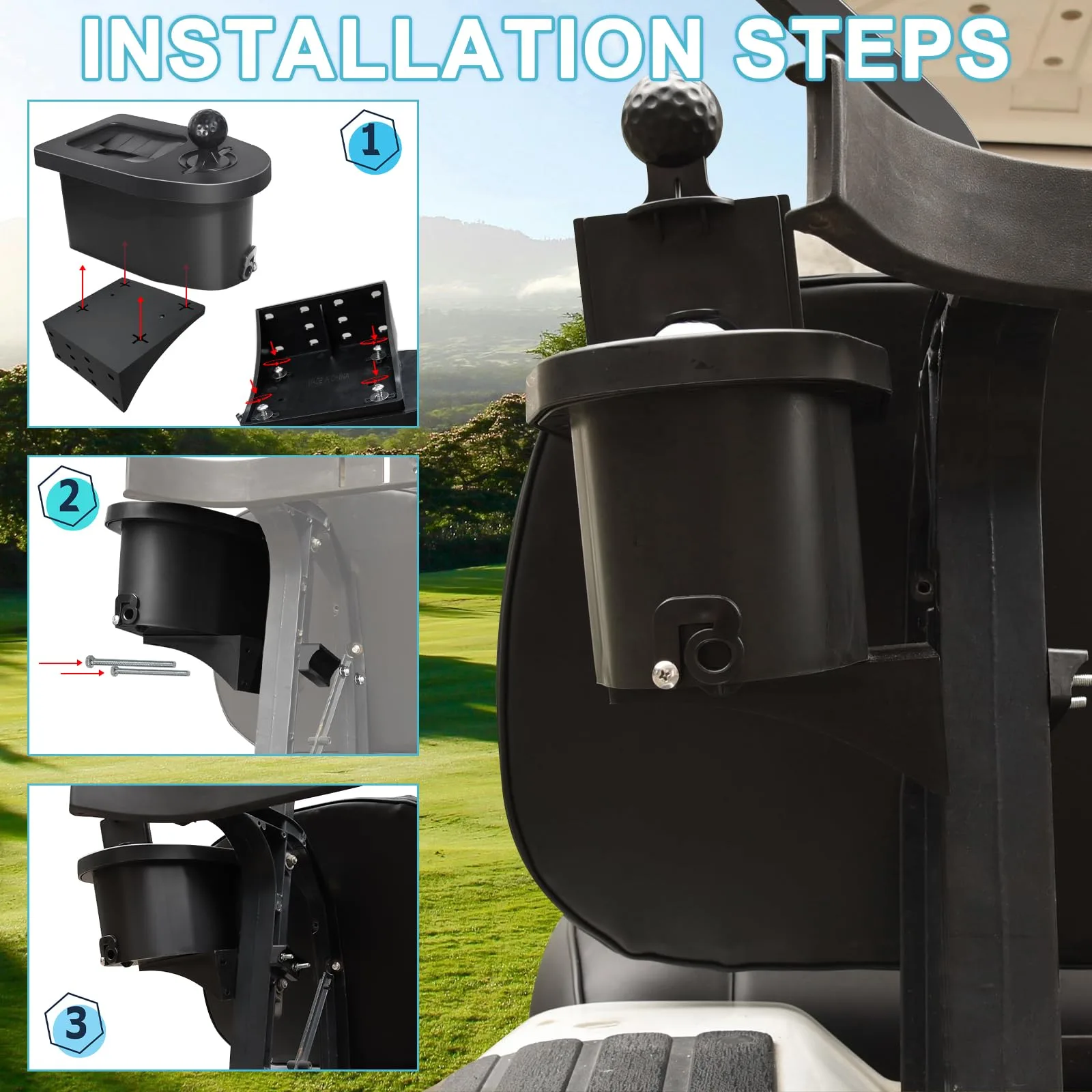 Orle Oko Golf Cart Ball Washer and Club Cleaner Kit image 4