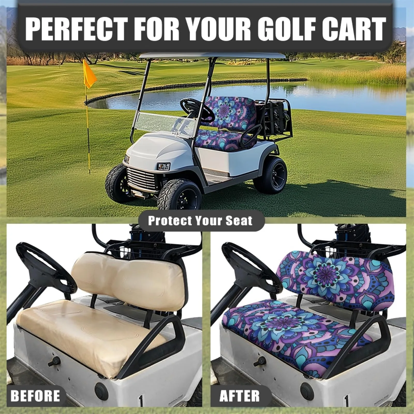 Knextrepoy Golf Cart Seat Covers for Club Car image 4