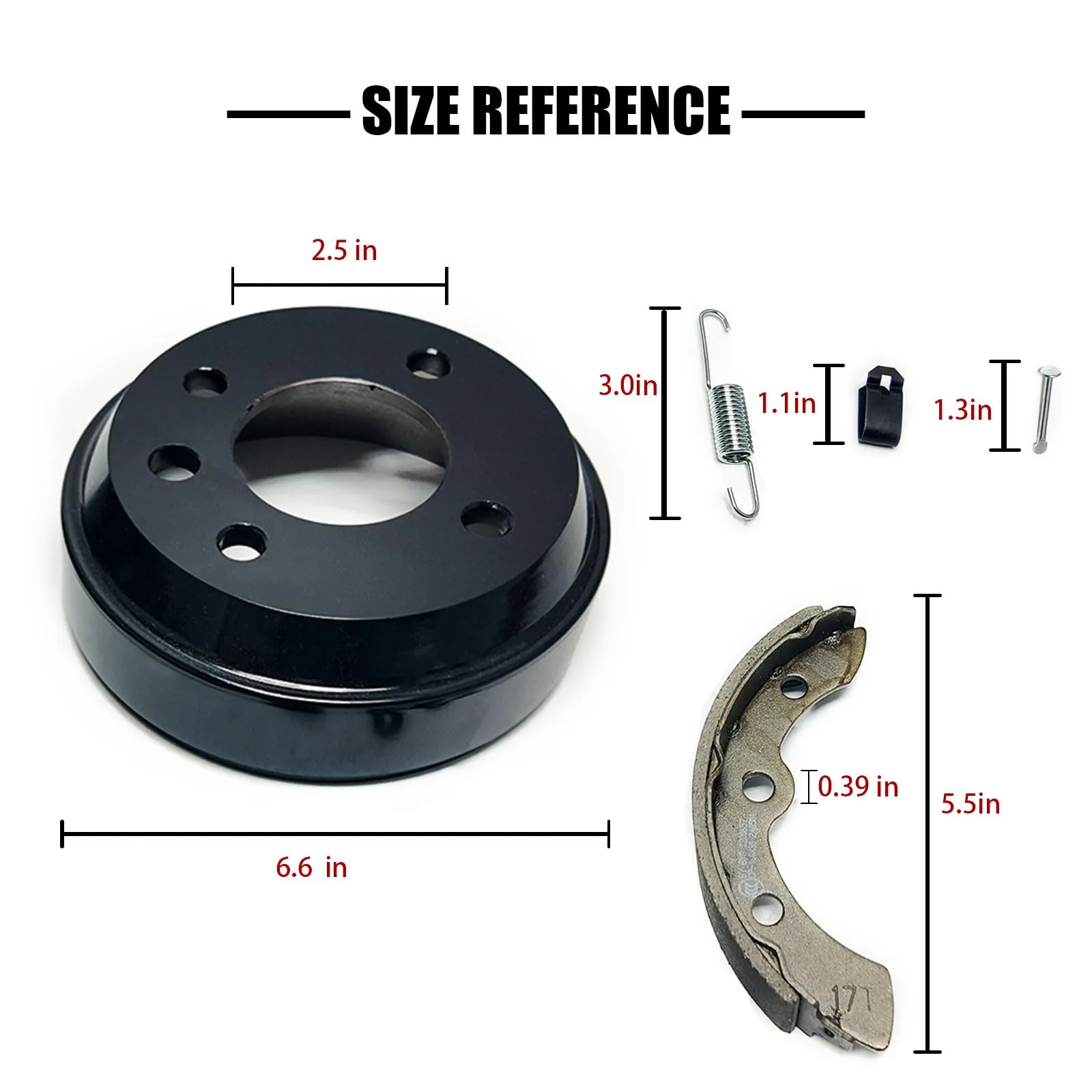 LOSTAR Rear Brake Kit for Club Car DS Villager 1981-1994 image 3