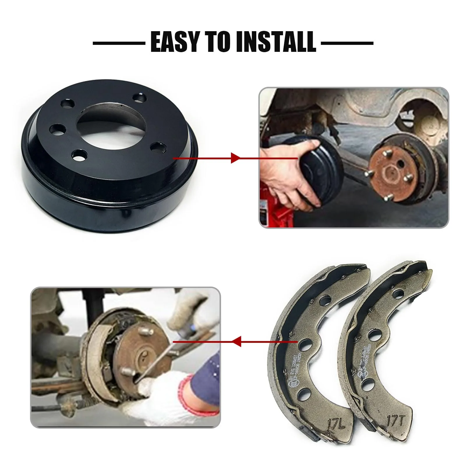LOSTAR Rear Brake Kit for Club Car DS Villager 1981-1994 image 4