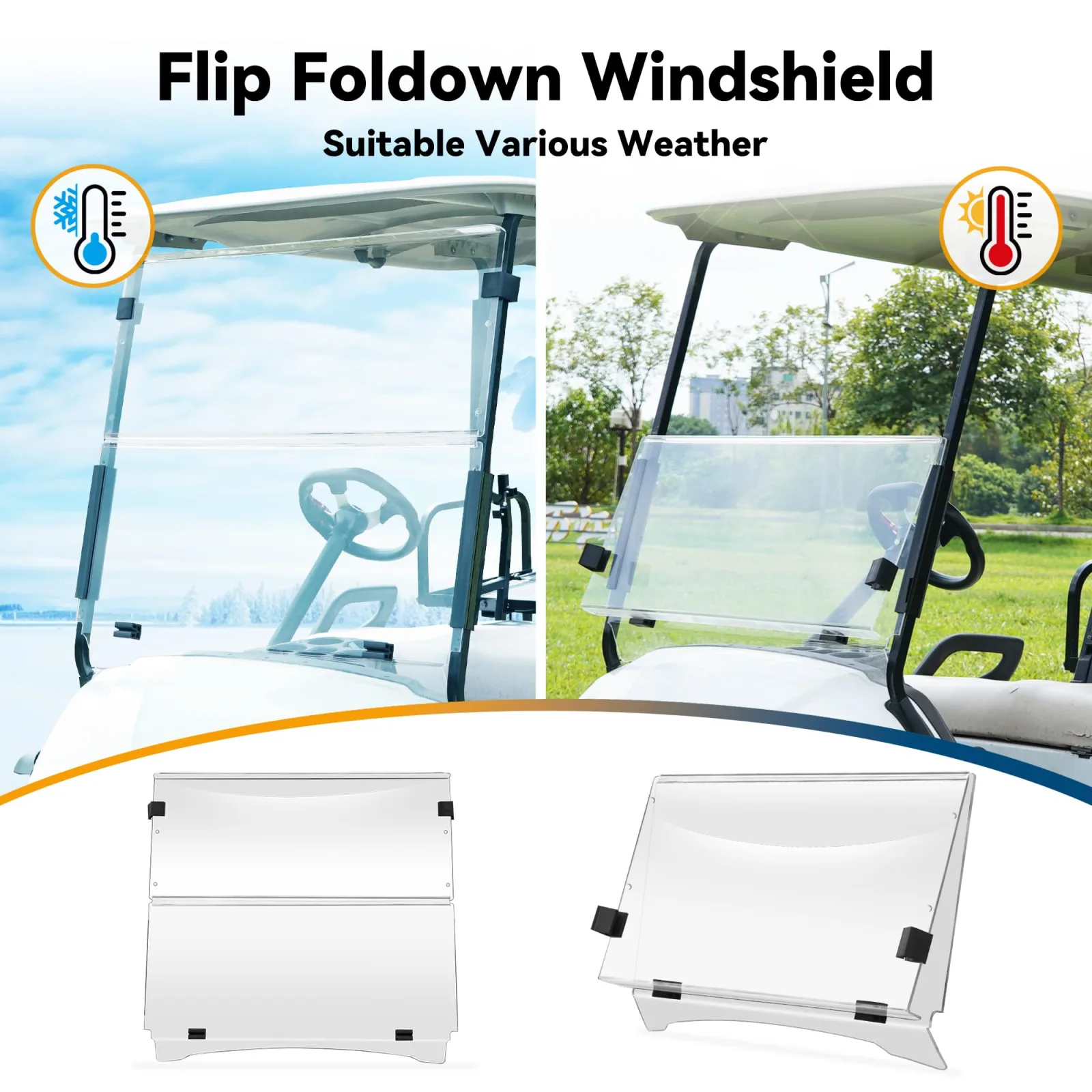 Mixopoly Yamaha G29/Drive Fold-Down Windshield JW1-K7200-20 image 3