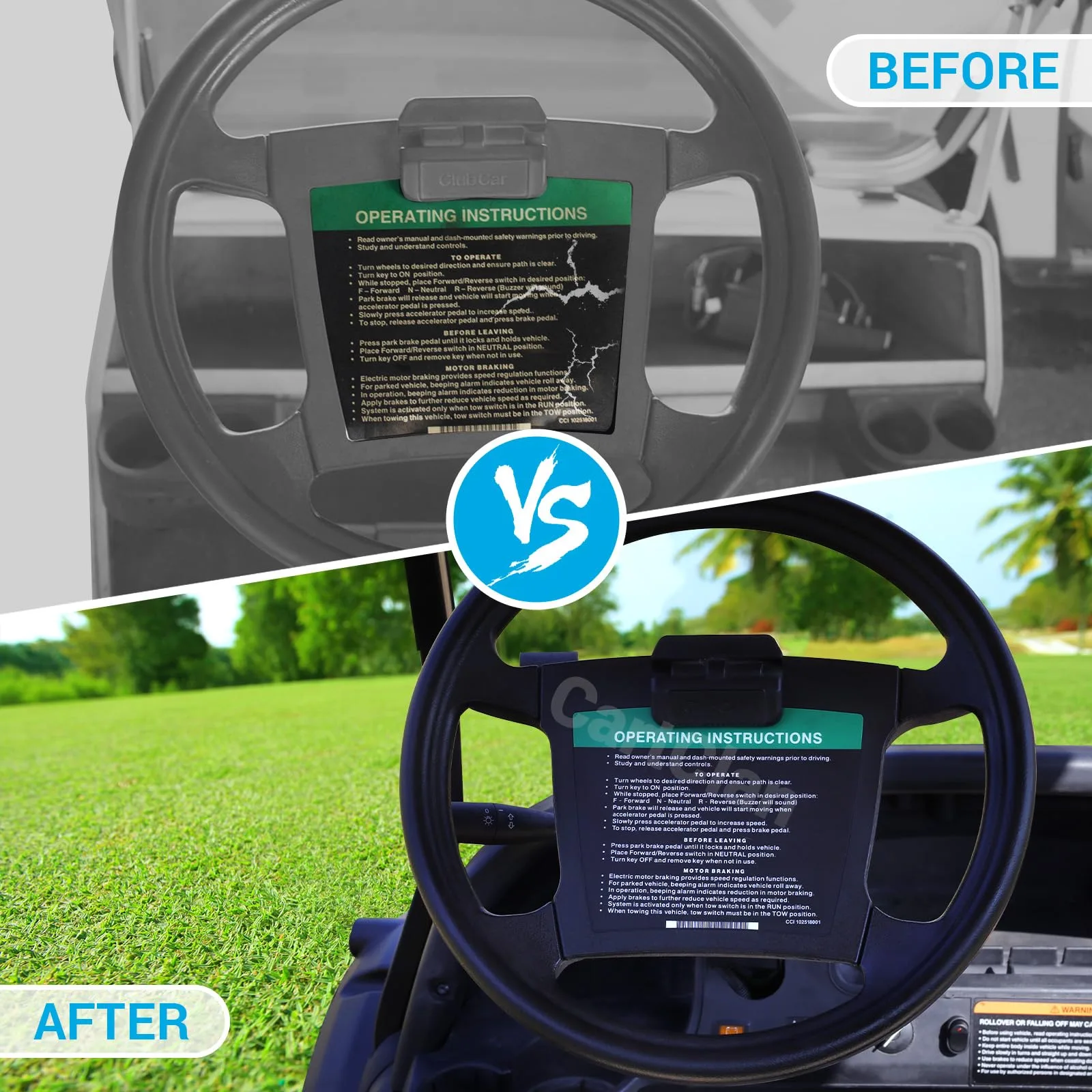CartClan CT-0017 Club Car Precedent Sticker Kit image 2