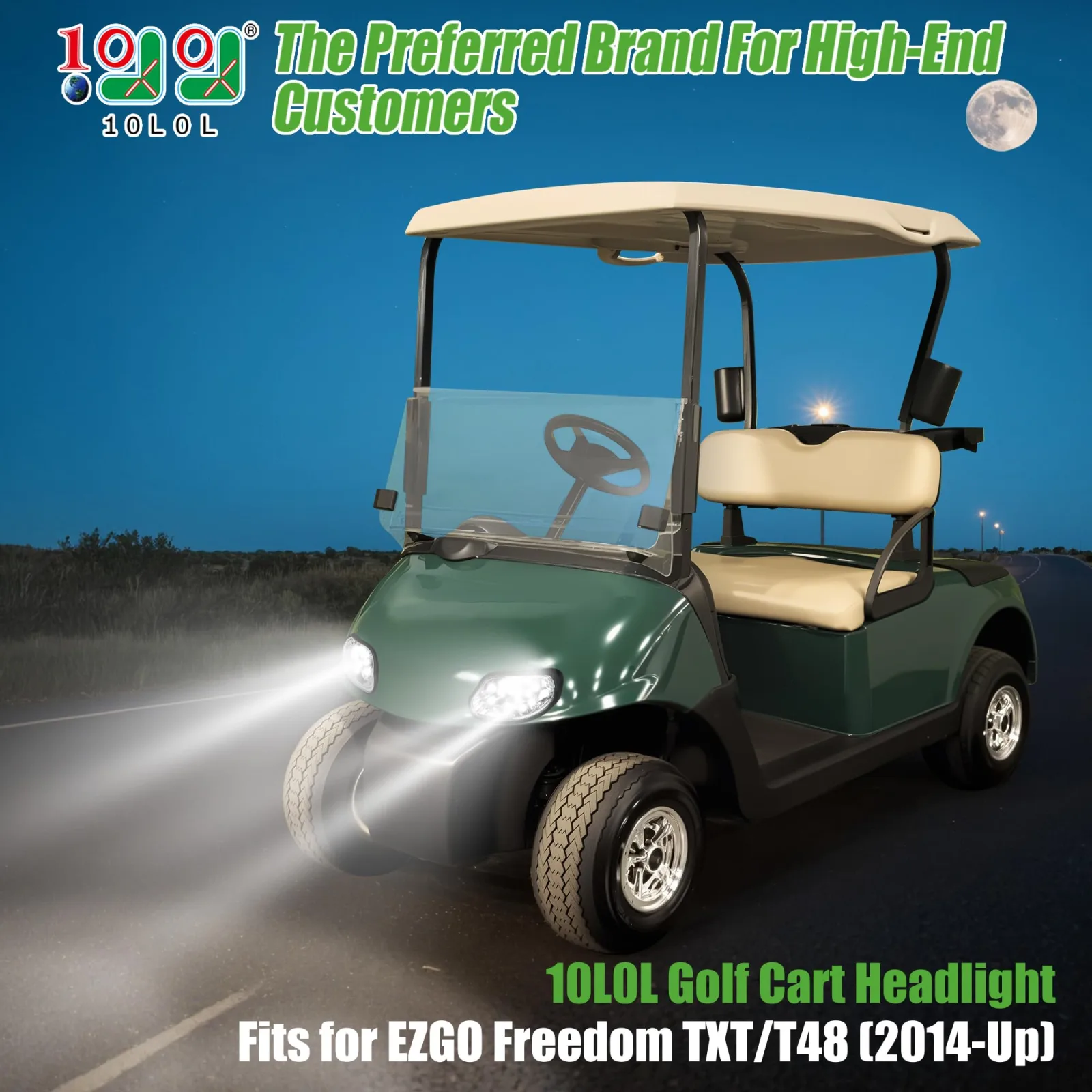 10L0L Headlights for E-Z-GO TXT/T48 2014-Up, 12V image 2
