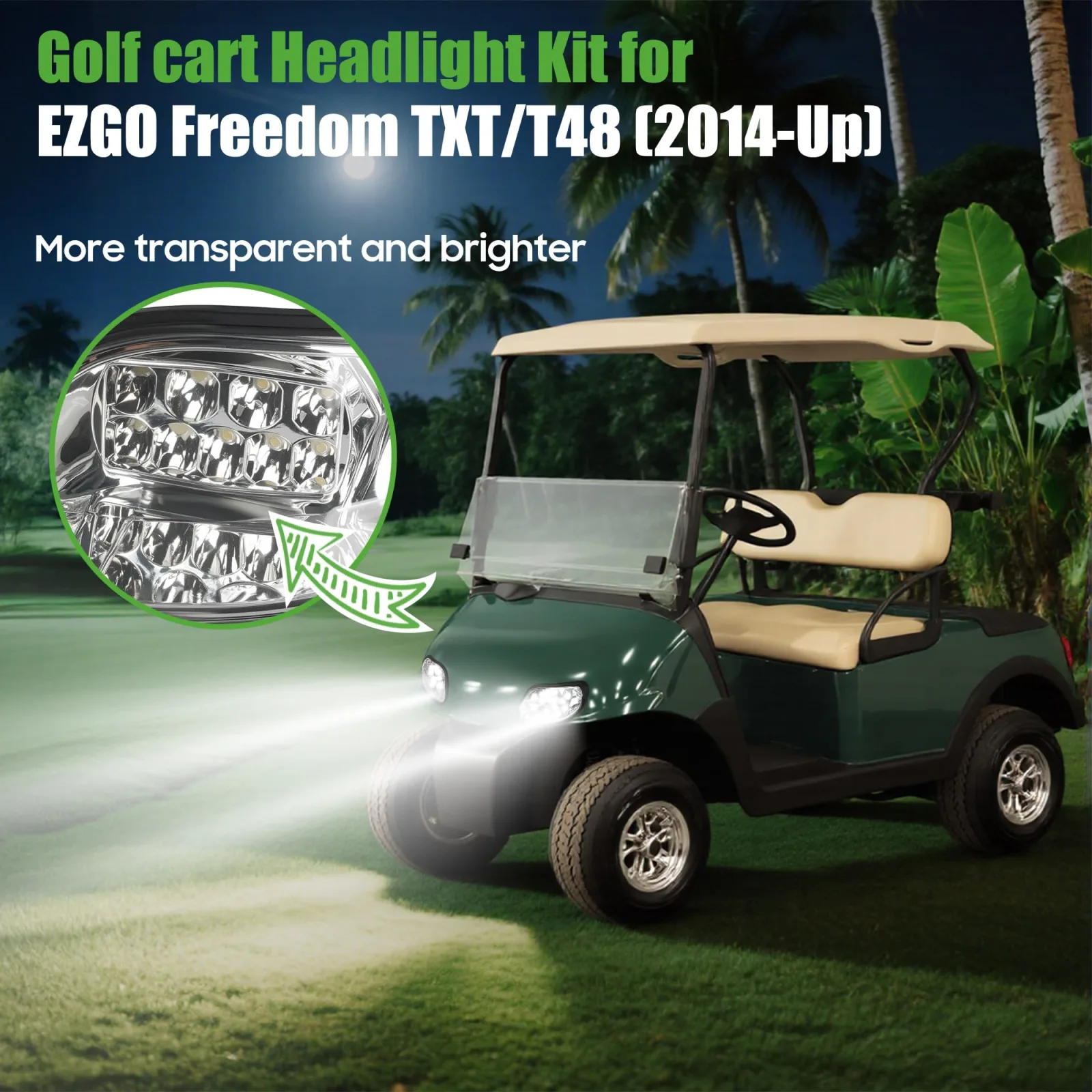10L0L Headlights for E-Z-GO TXT/T48 2014-Up, 12V image 3