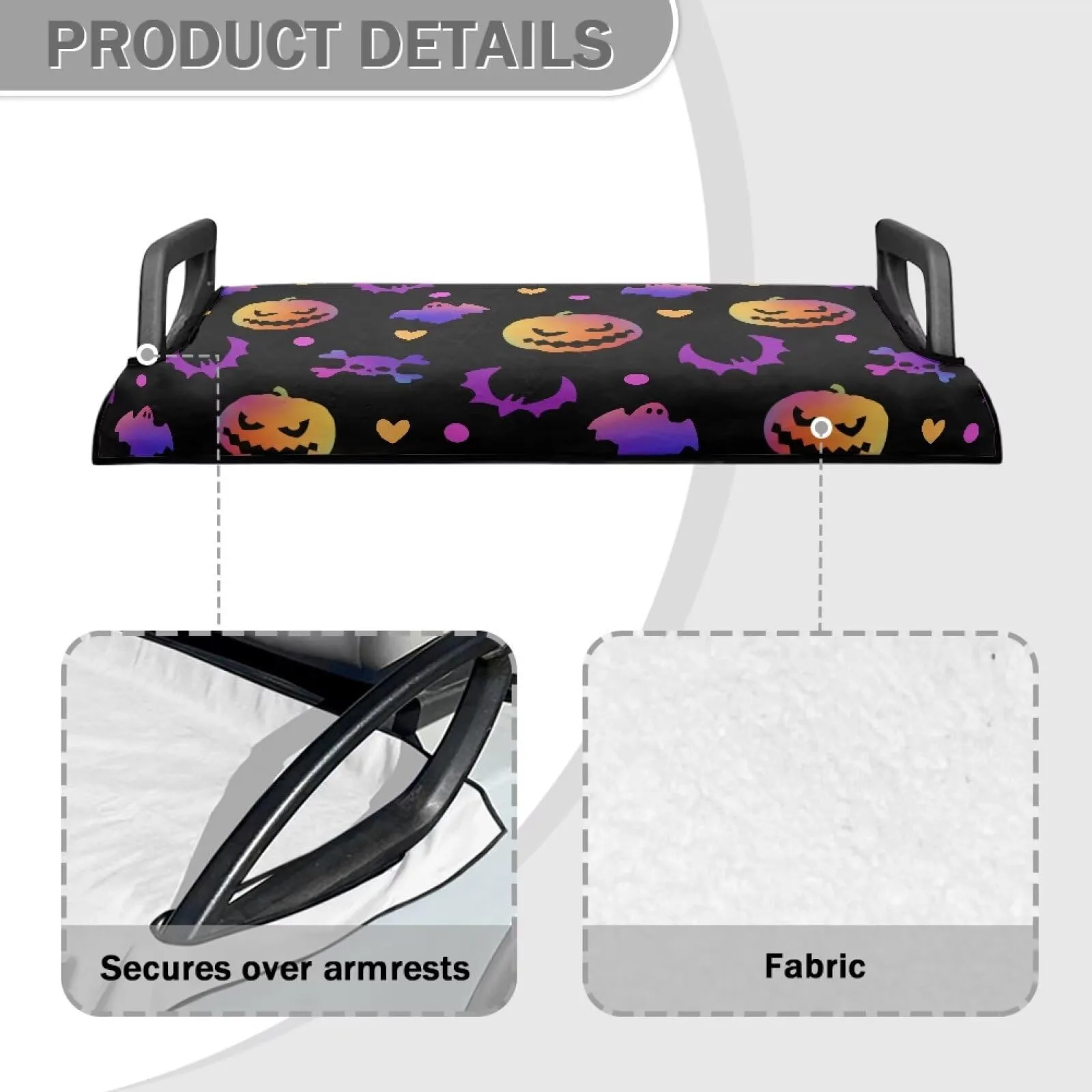 Whosucclay Bat Pumpkin Golf Cart Front Seat Cover image 4