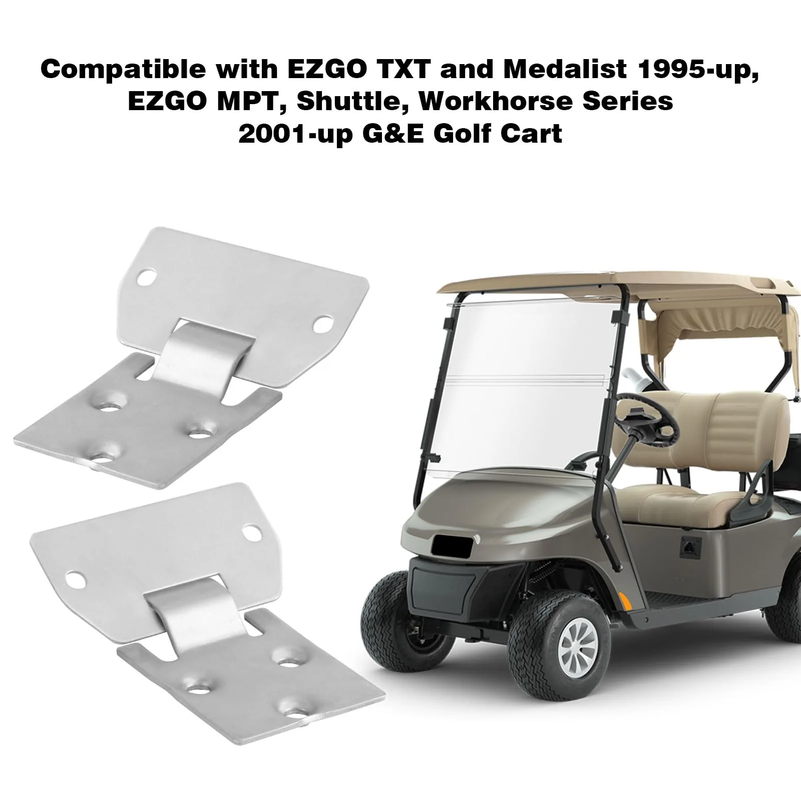 Roykaw Seat Hinge Plate Kit for E-Z-GO TXT/Medalist 1995+ (Repl. 71609-G01) image 3