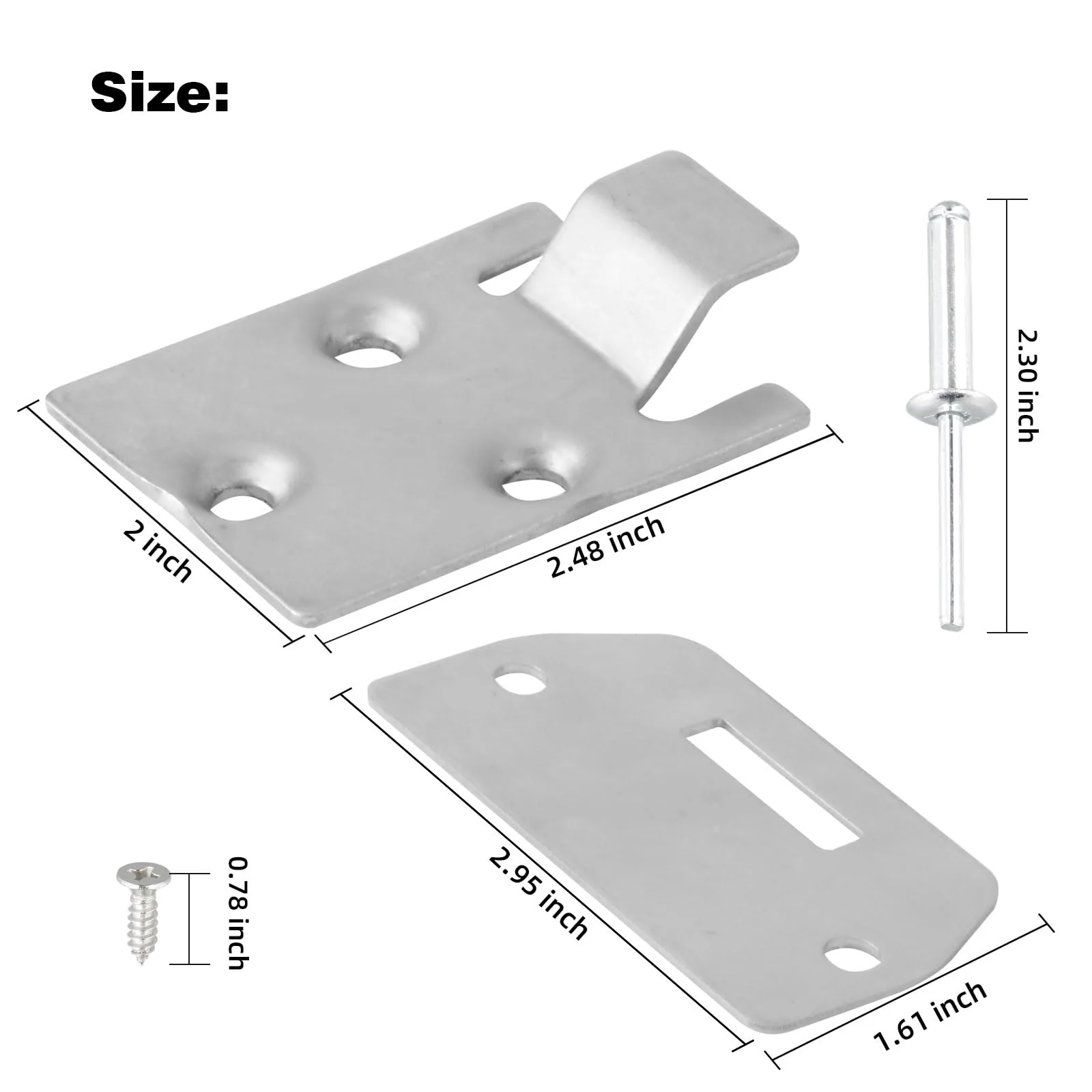 Roykaw Seat Hinge Plate Kit for E-Z-GO TXT/Medalist 1995+ (Repl. 71609-G01) image 4