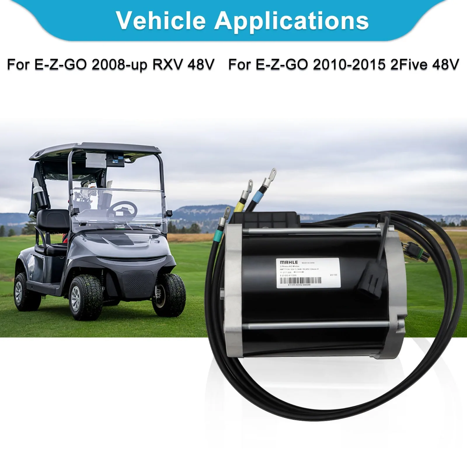 Cotether 48V AC Motor for E-Z-GO RXV and 2Five image 2