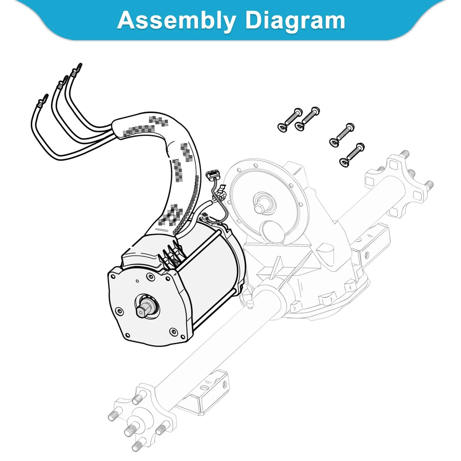 Cotether 48V AC Motor for E-Z-GO RXV and 2Five image 3