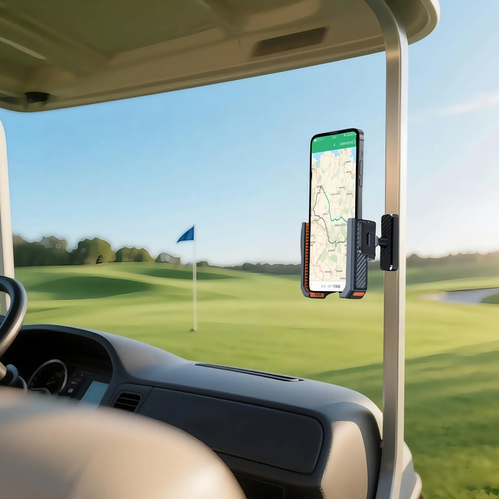 GENOUR Magnetic Golf Cart Phone Holder for E-Z-GO and Club Car image 2
