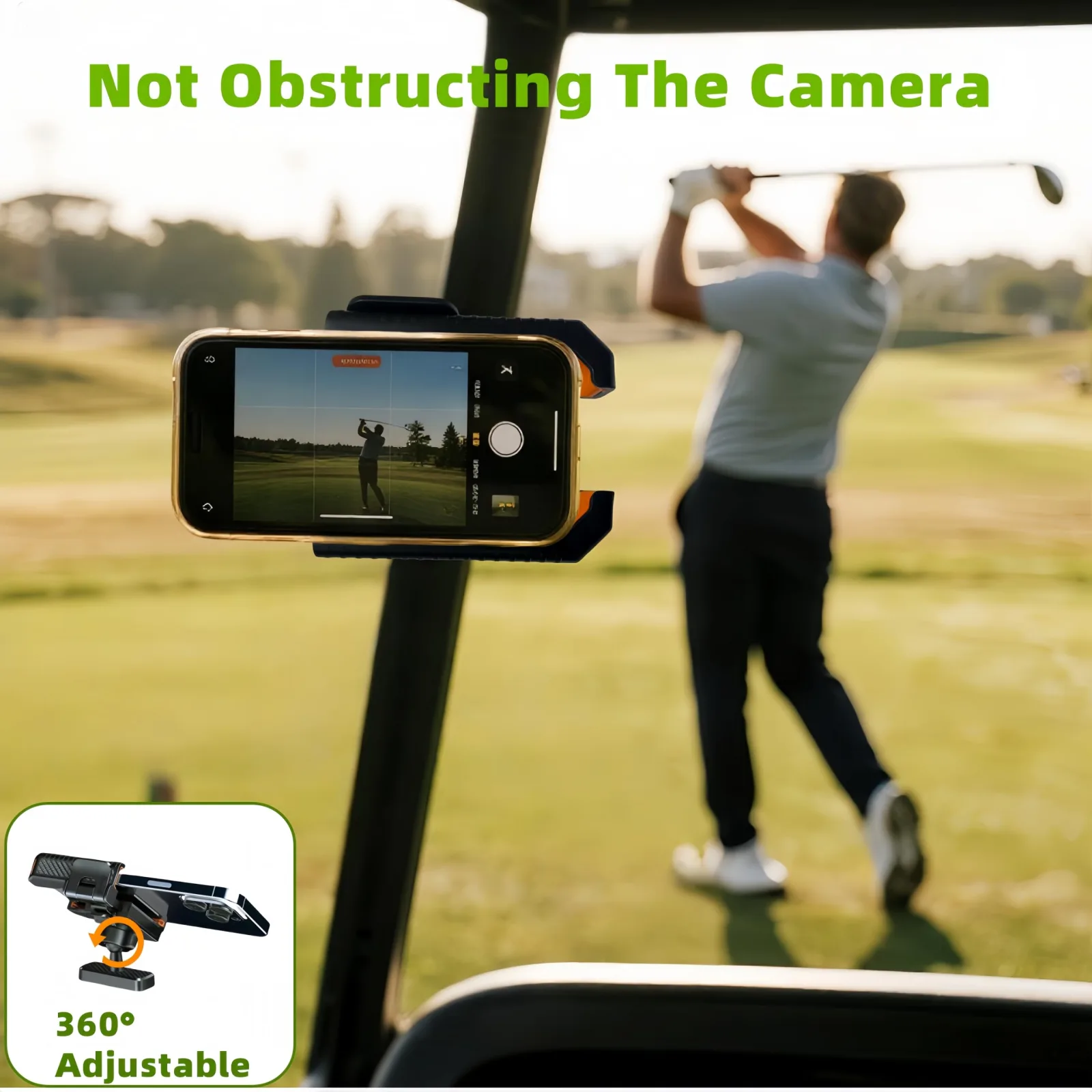 GENOUR Magnetic Golf Cart Phone Holder for E-Z-GO and Club Car image 3