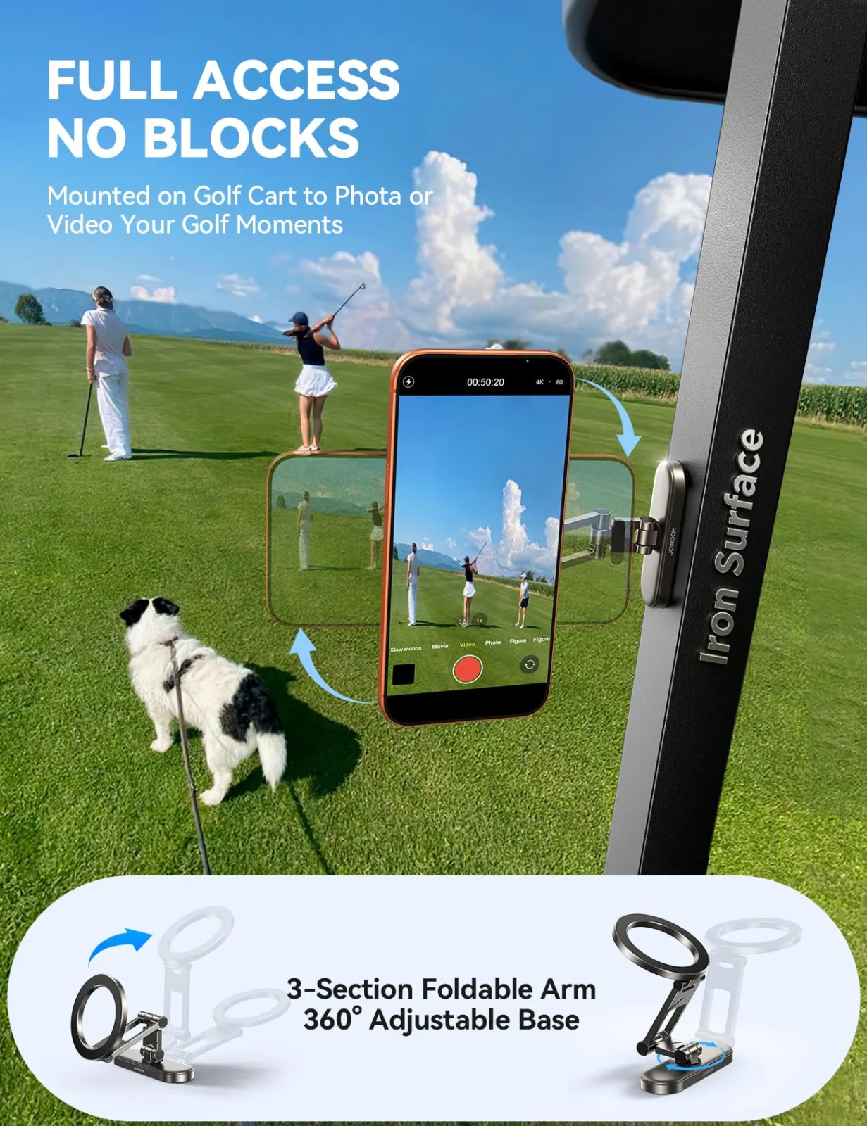 JOYROOM Magnetic Golf Cart Phone Holder for iPhone 12-17 image 2
