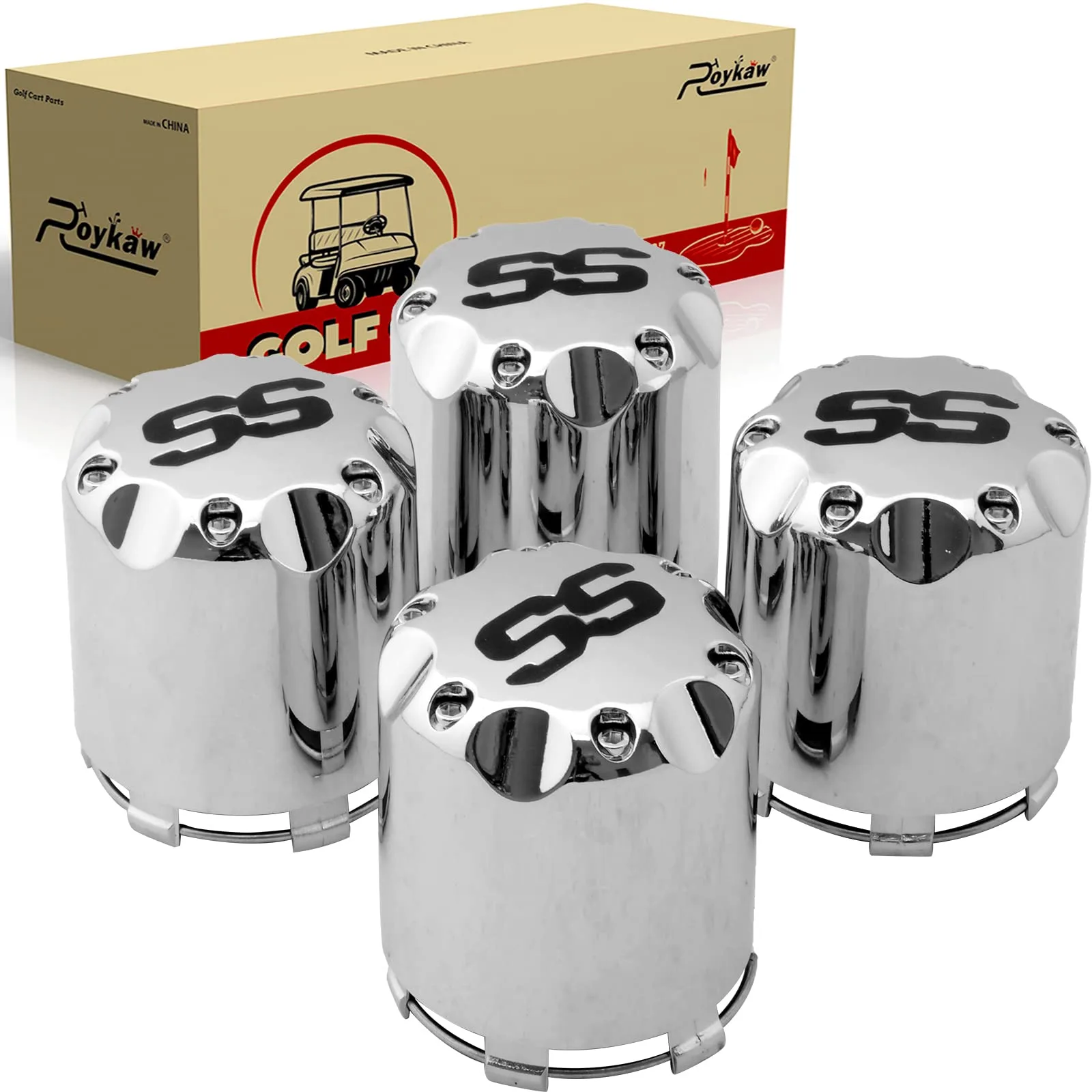 Roykaw Golf Cart Wheel Hub Cap Covers G-0157