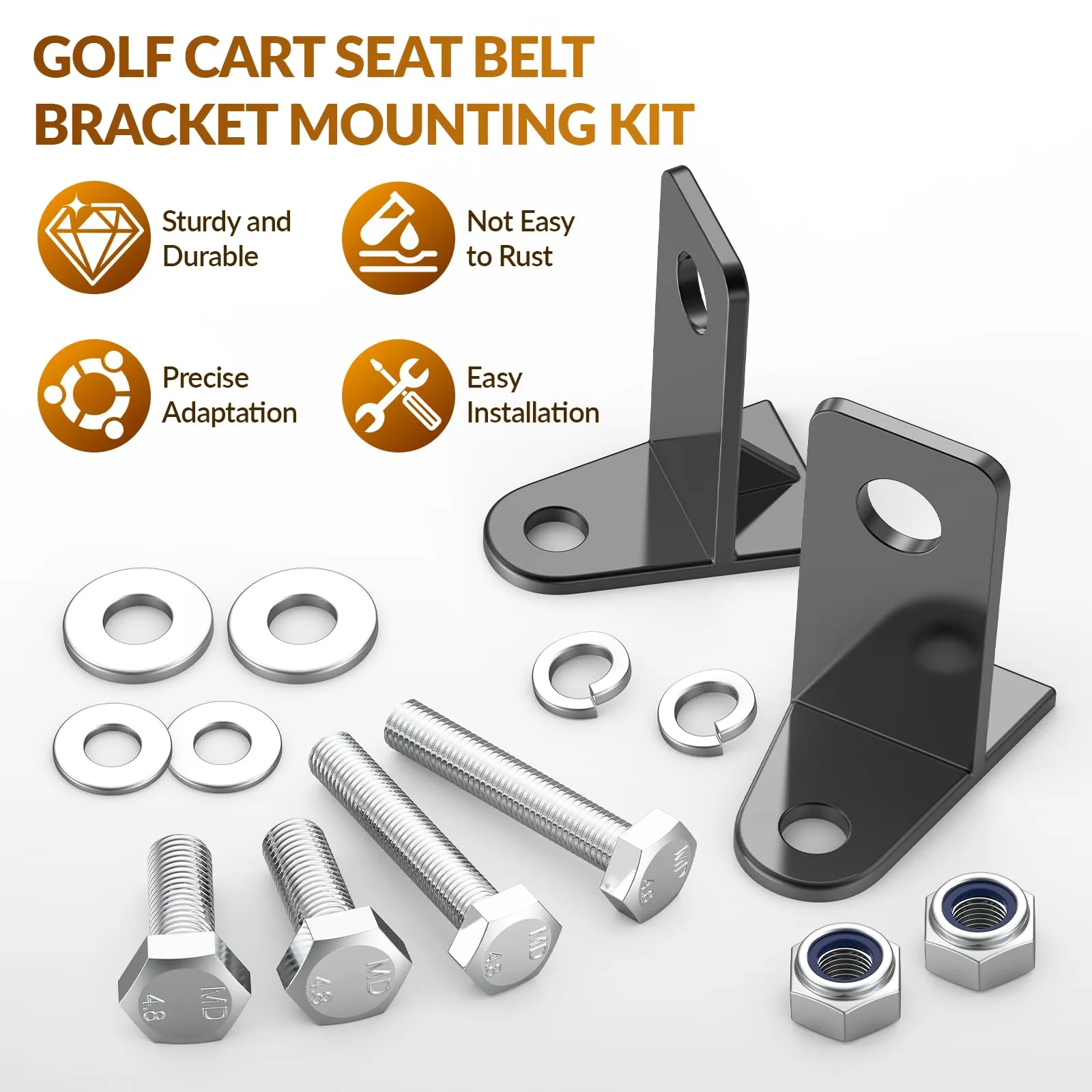 CLUBRALLY Seat Belt Bracket Kit for Club Car 4-Passenger Carts image 3