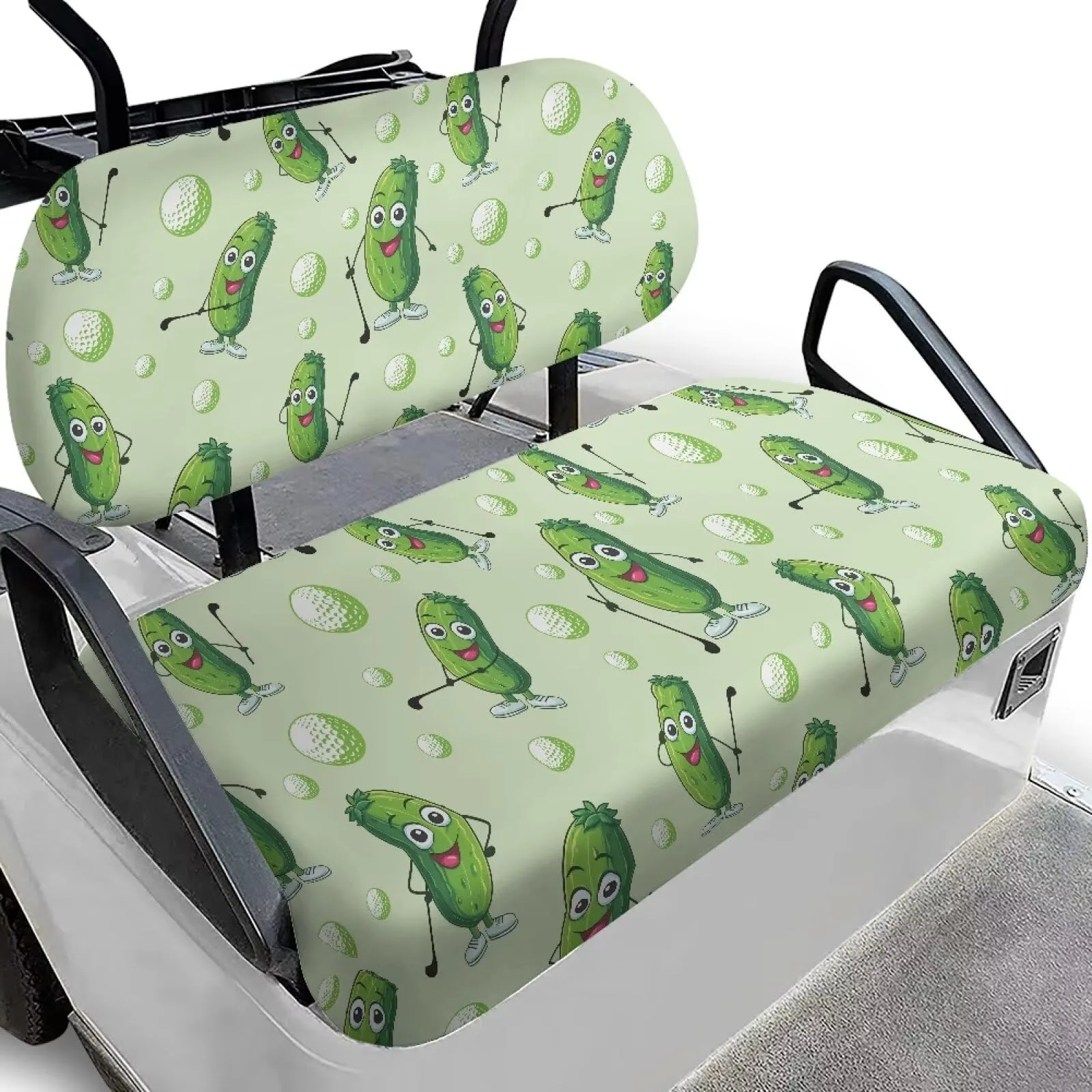 Knextrepoy Golf Cart Seat Covers, Pickle Golf Ball Design