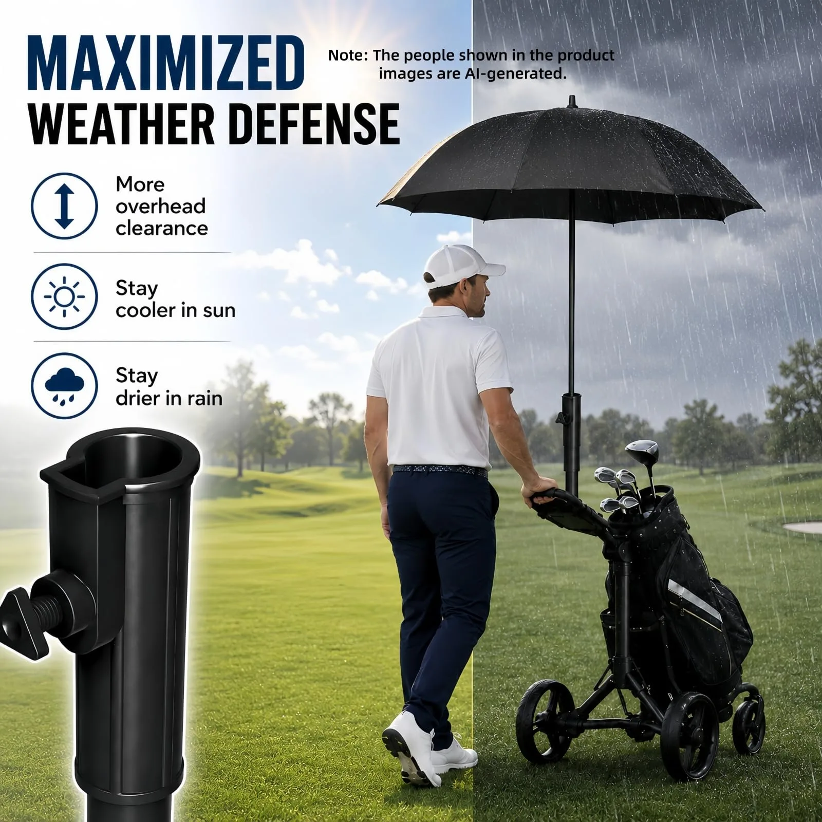 Generic 6-Inch Umbrella Holder Extension for MGI Zip Navigator image 4