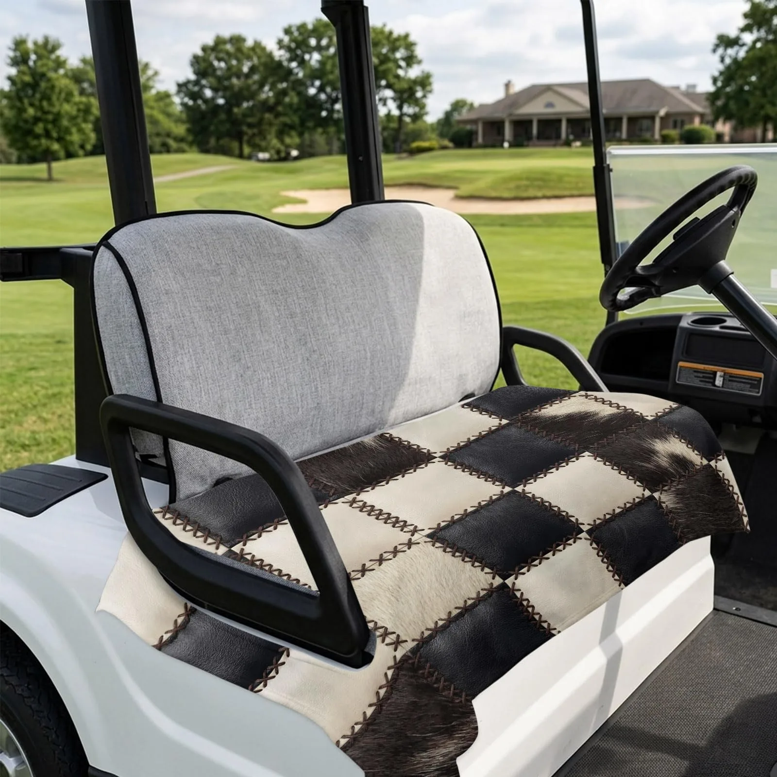 LooPoP Black Microfiber Golf Cart Seat Cover 51 x 31 in image 3