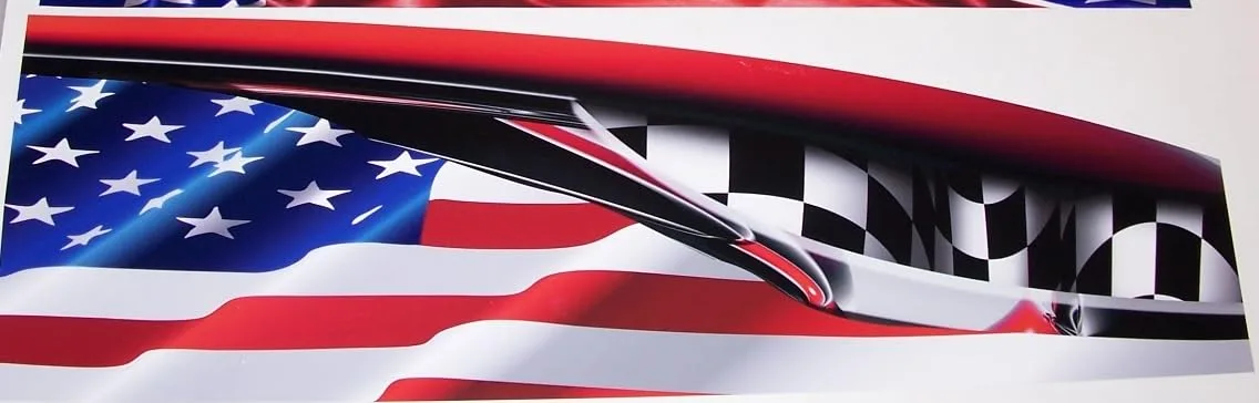 GO14 Golf Cart American Flag Side Wrap Decal Set image 4