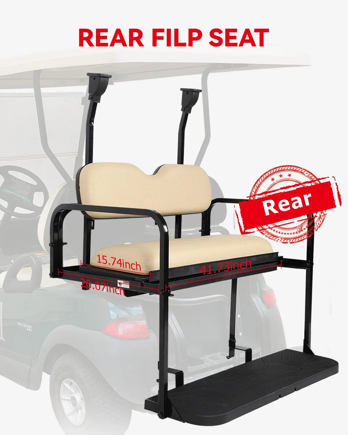 cciyu Rear Flip Seat Kit for Club Car Precedent 2004+ image 2