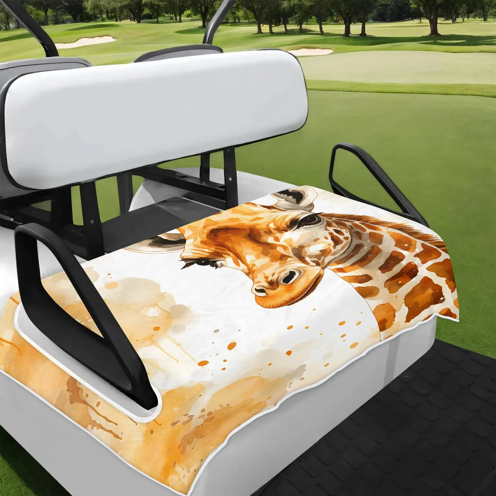 Tiveruda Giraffe Print Golf Cart Seat Cover 51 x 31 in