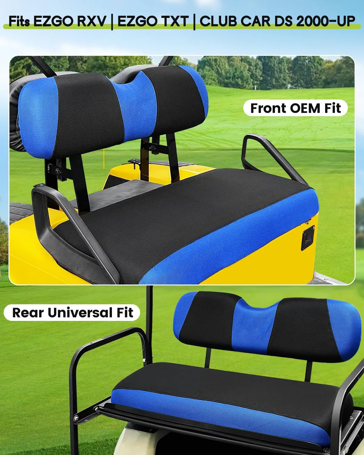 WEIMELL Seat Covers for E-Z-GO TXT/RXV & Club Car DS image 3
