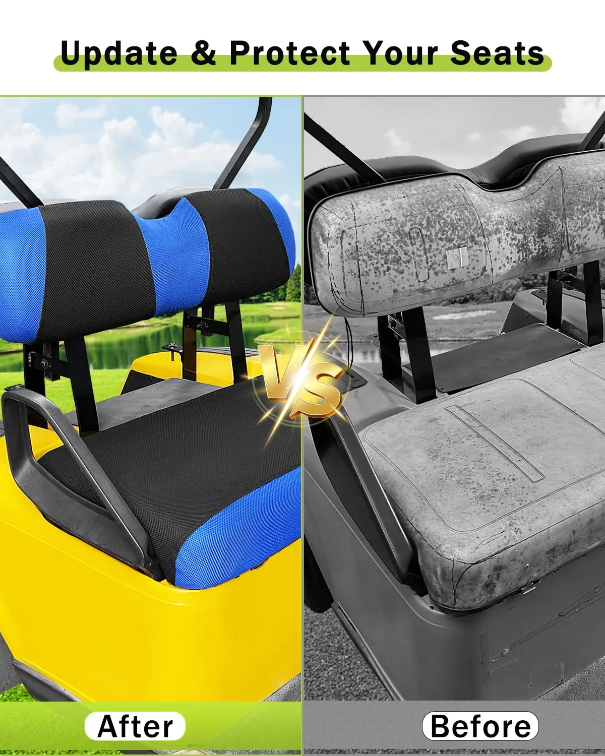 WEIMELL Seat Covers for E-Z-GO TXT/RXV & Club Car DS image 4