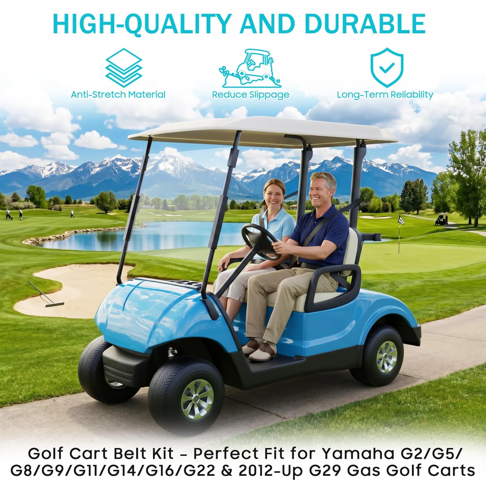 10L0L Starter Generator & Drive Belt Kit for Yamaha Golf Carts image 3
