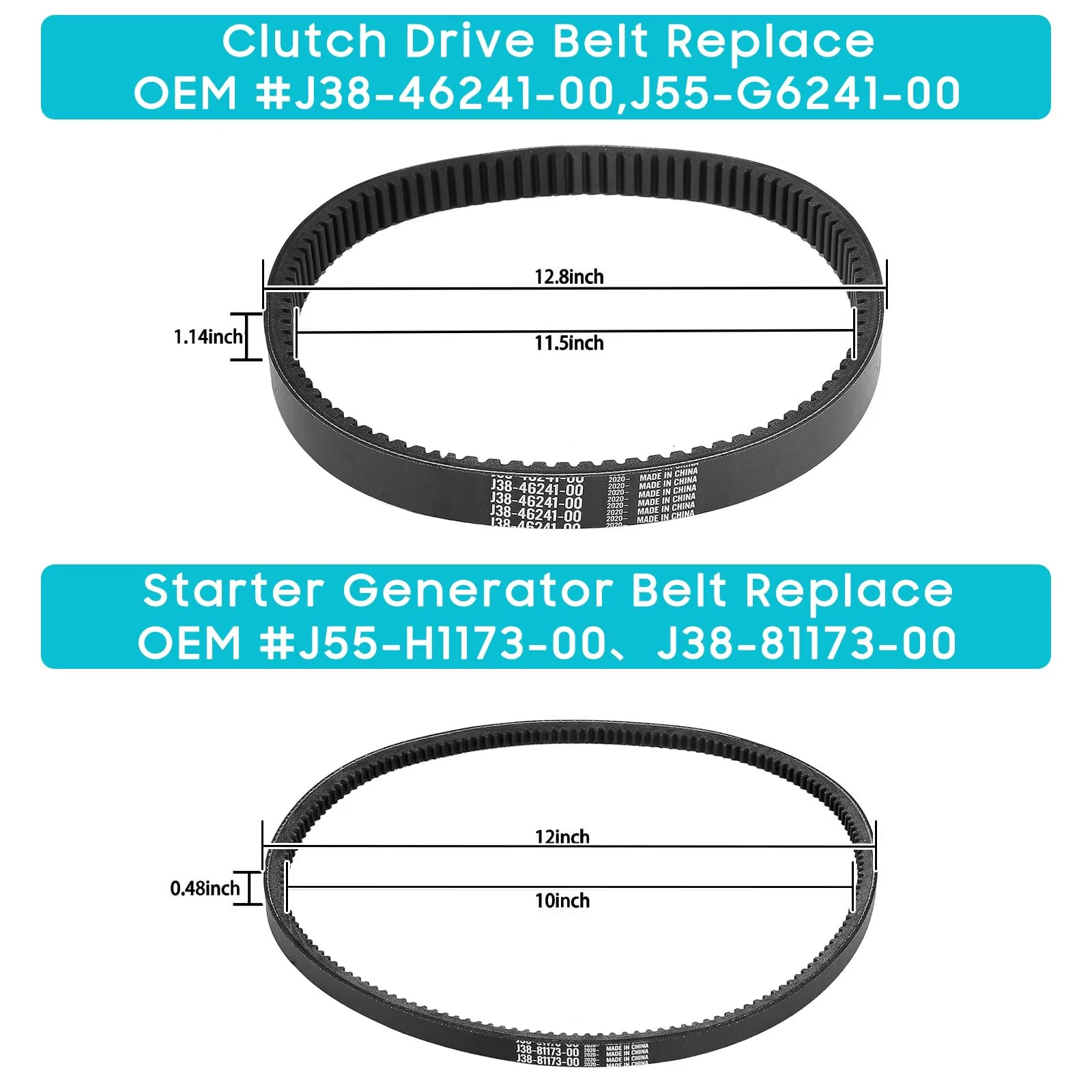10L0L Starter Generator & Drive Belt Kit for Yamaha Golf Carts image 4