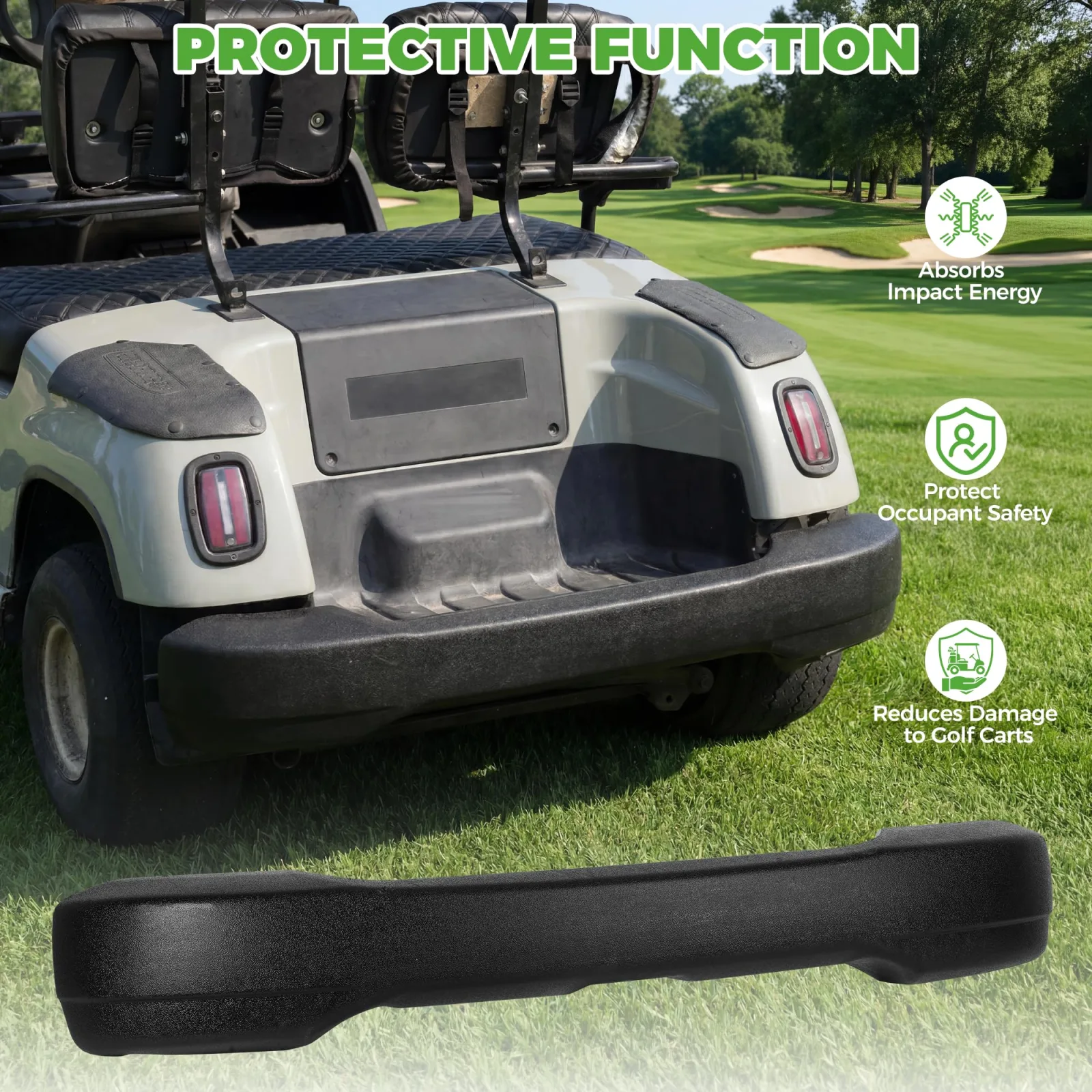 10L0L Rear Bumper Cover for Yamaha G14–G22 (BOD-T011-K) image 3