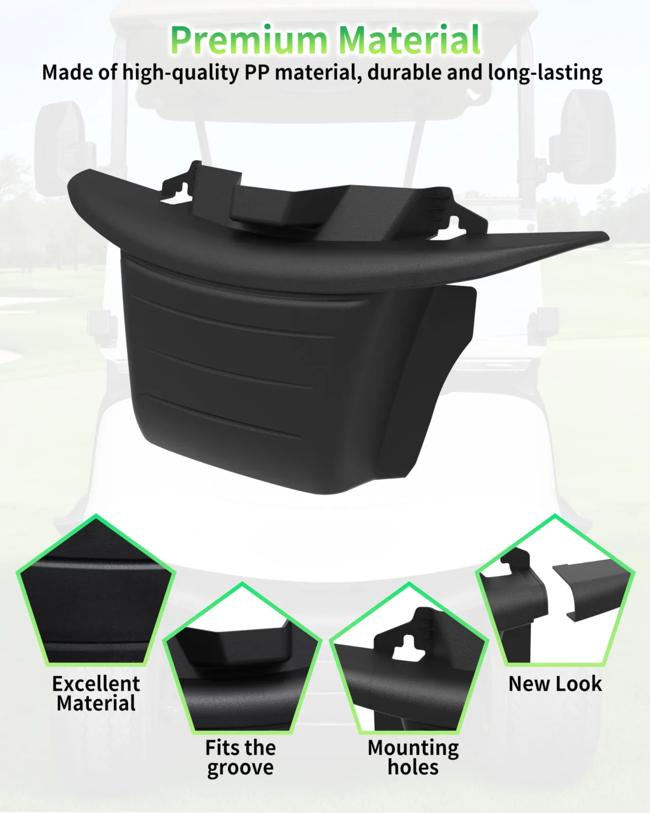 KEWISAUTO Front Bumper for E-Z-GO RXV 2008-2015 image 3