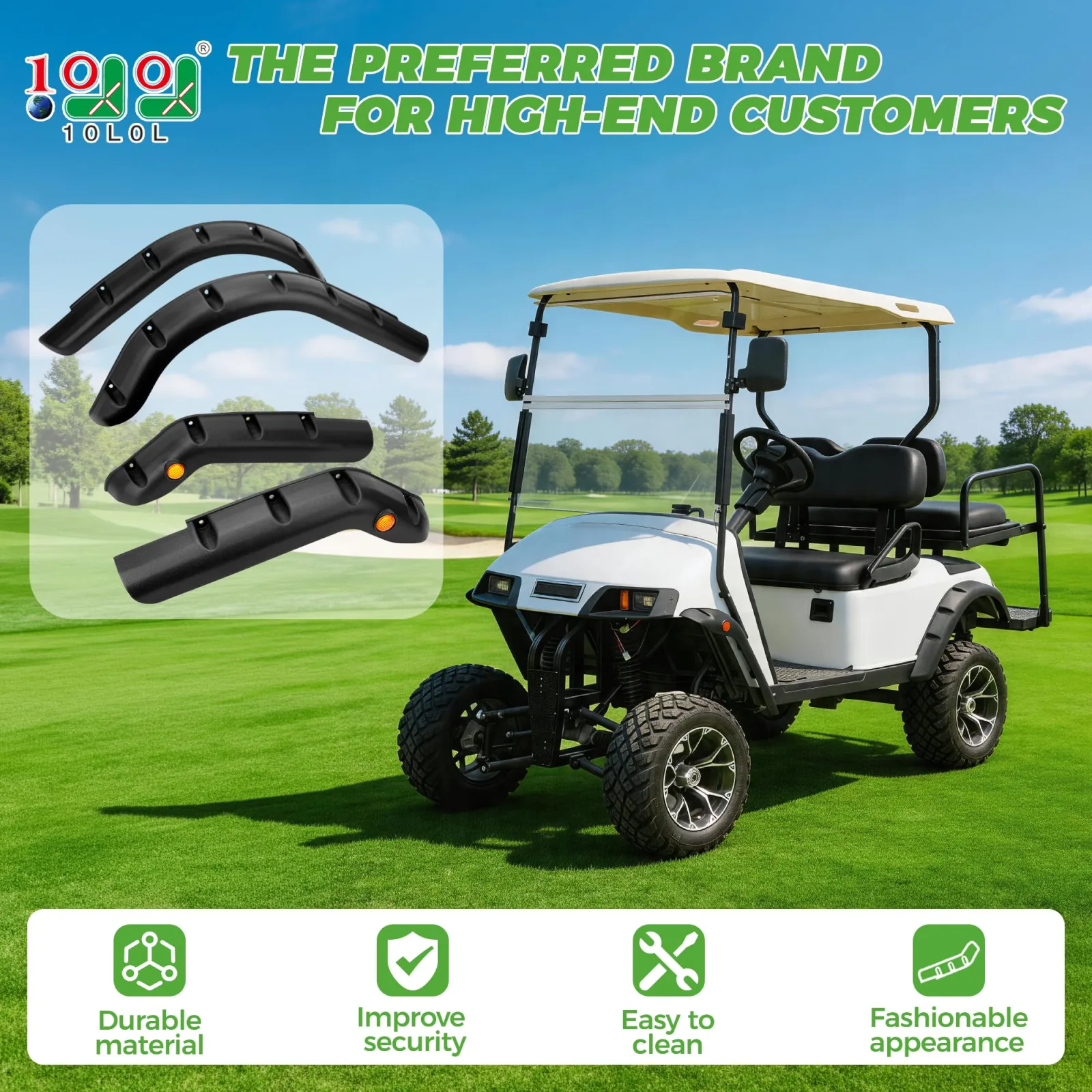 10L0L Fender Flares for E-Z-GO TXT 1998-2013 image 2