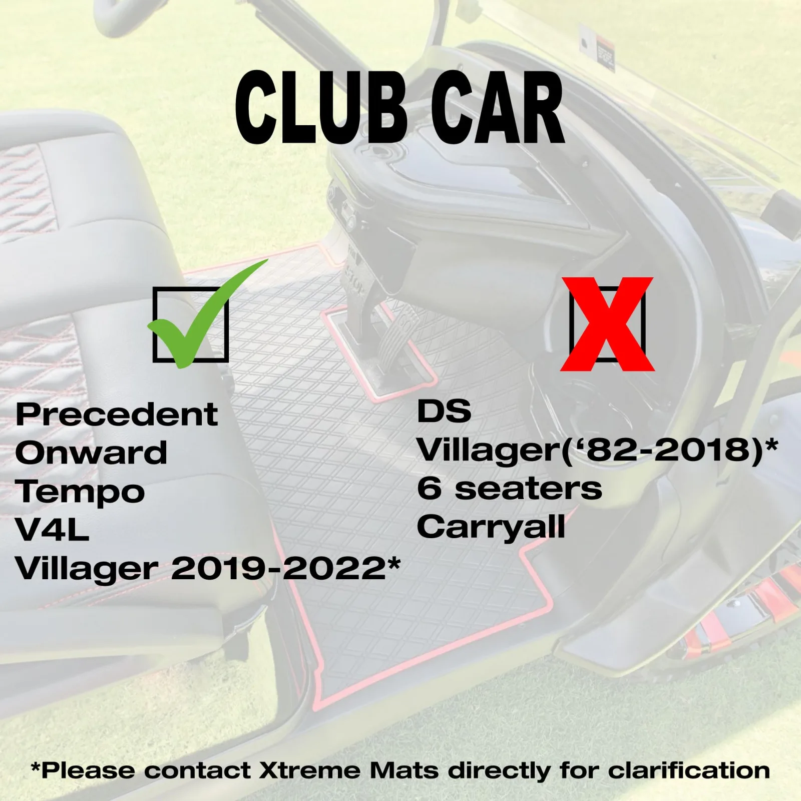 Xtreme GCM36 Beige Floor Mat for Club Car Golf Carts image 3