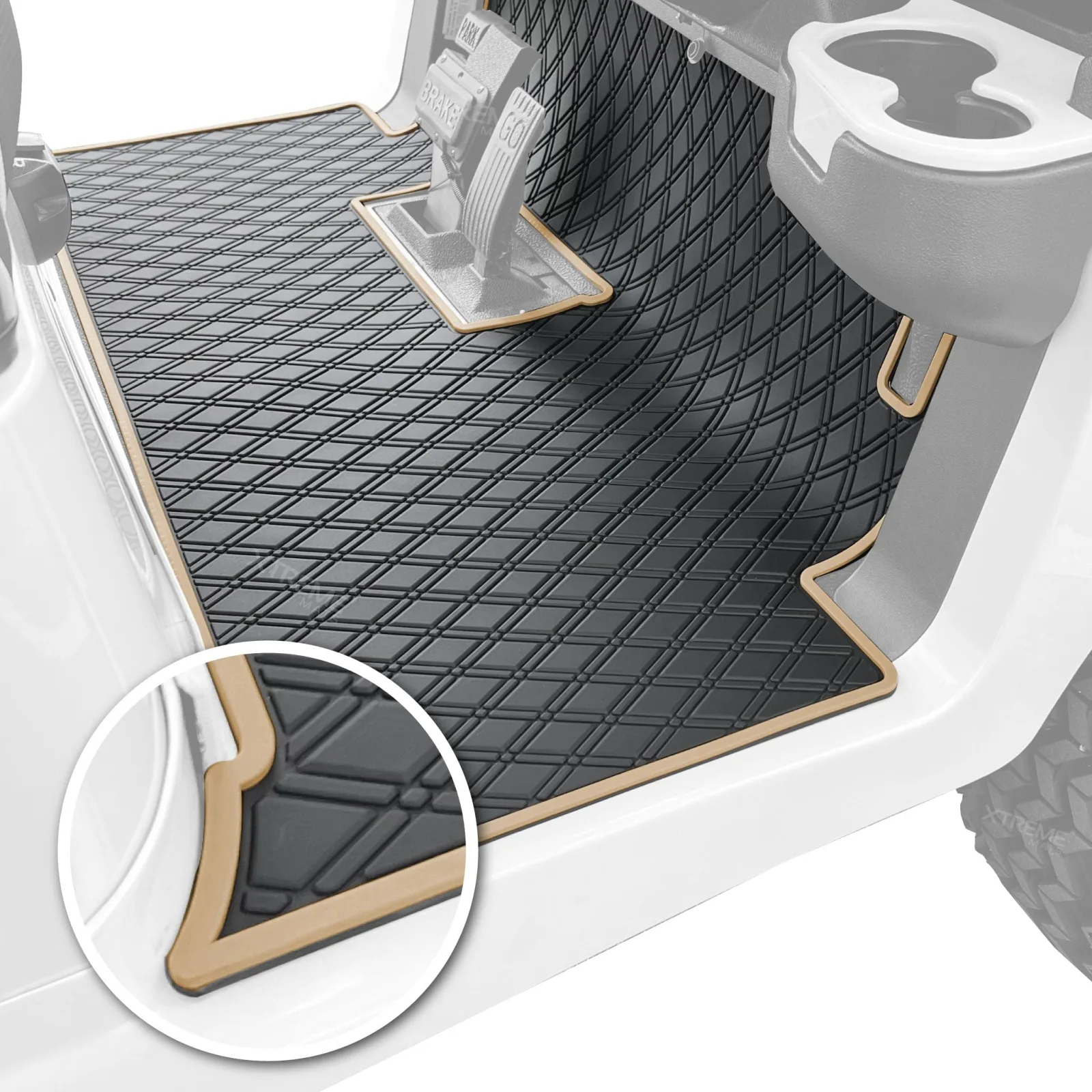 Xtreme GCM36 Beige Floor Mat for Club Car Golf Carts