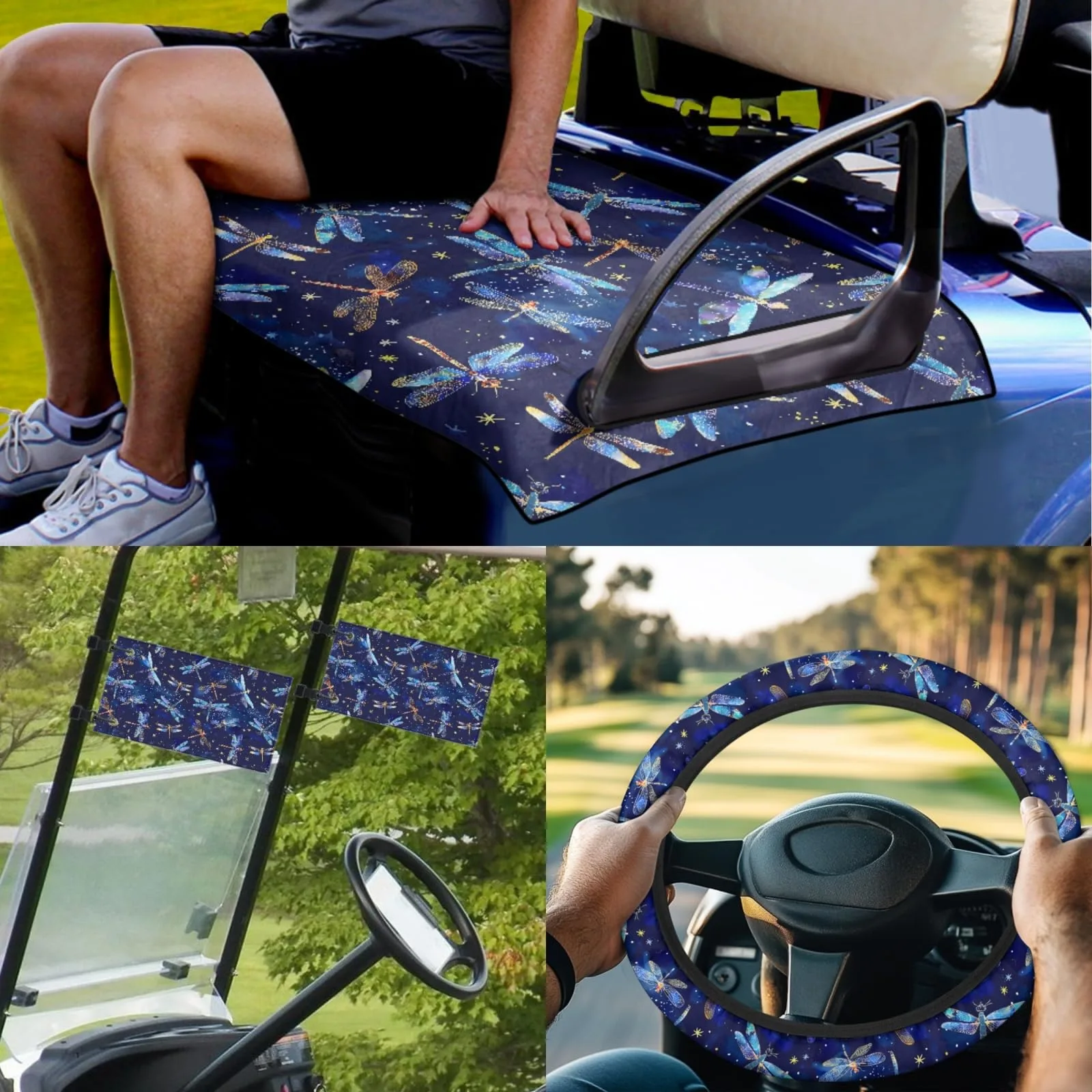 INSTANTARTS Aesthetic Dragonfly Golf Cart Accessory Set image 2