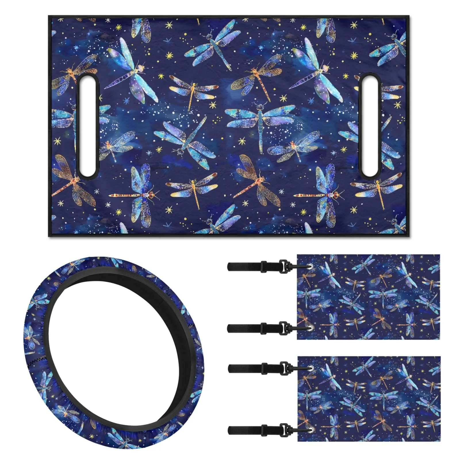 INSTANTARTS Aesthetic Dragonfly Golf Cart Accessory Set
