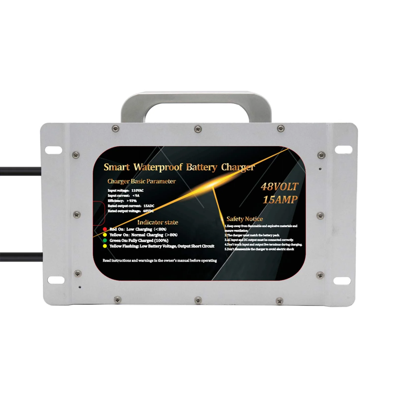 Abakoo 48V 15A Charger for Yamaha G14-G22 and Drive image 4