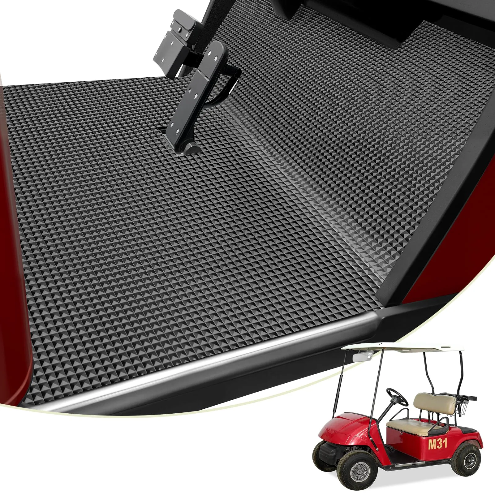 Tecoom Floor Mat for Yamaha G22 Golf Cart 2009-2013