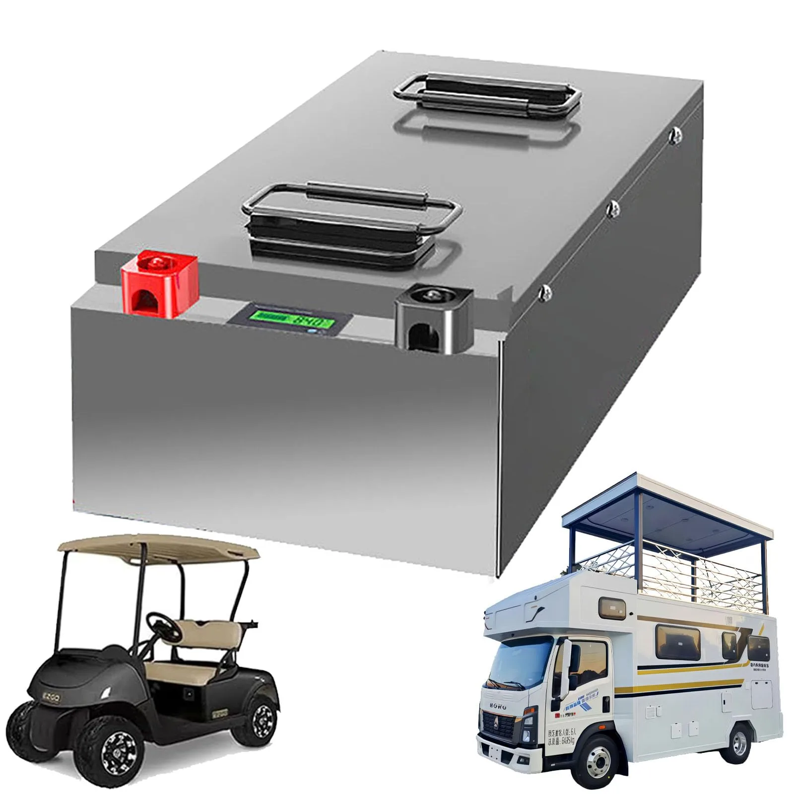 HJGHY 60V 85Ah LiFePO4 Battery with BMS and Display