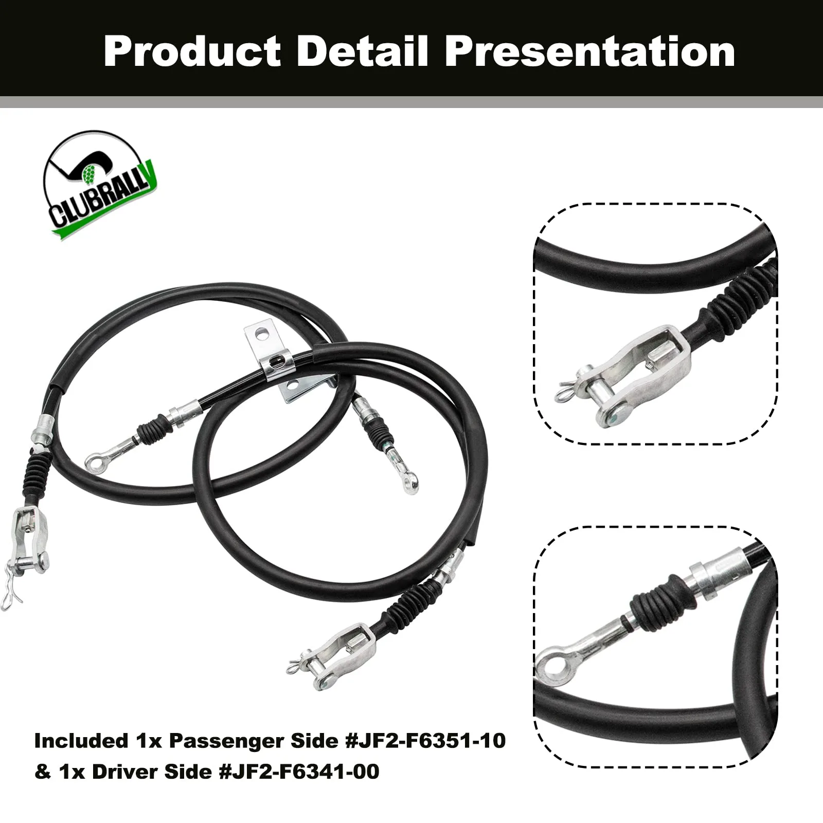 CLUBRALLY Brake Cable Set for Yamaha G8-G22 Golf Carts image 2