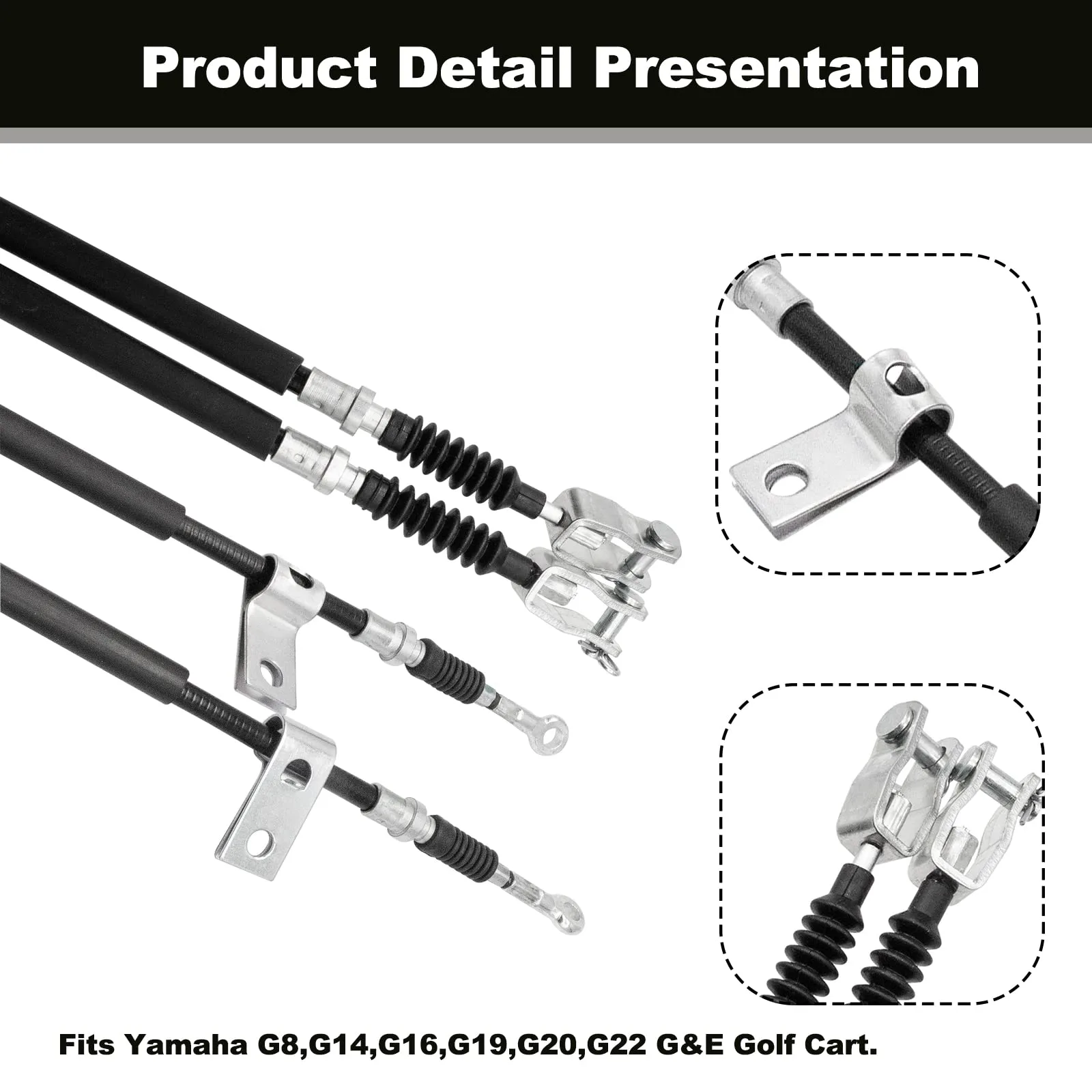 CLUBRALLY Brake Cable Set for Yamaha G8-G22 Golf Carts image 3