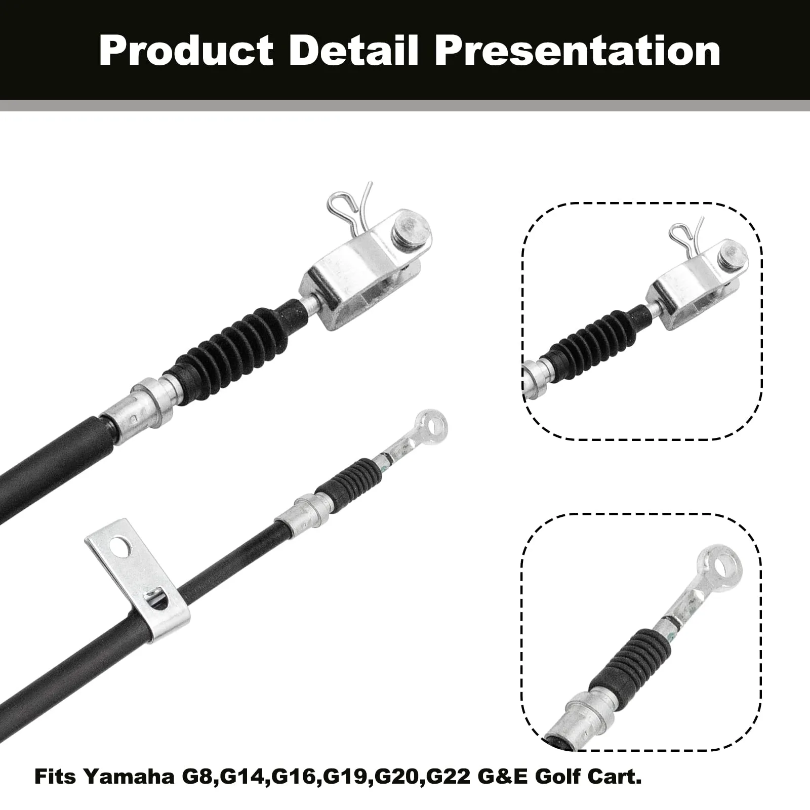 CLUBRALLY Brake Cable Set for Yamaha G8-G22 Golf Carts image 4