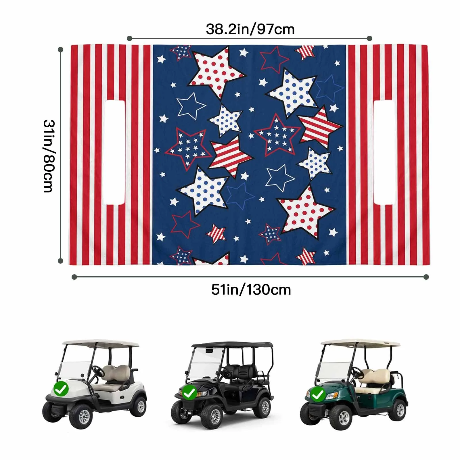 Trosturdspn 51 x 31-Inch Golf Cart Seat Cover Blanket image 2