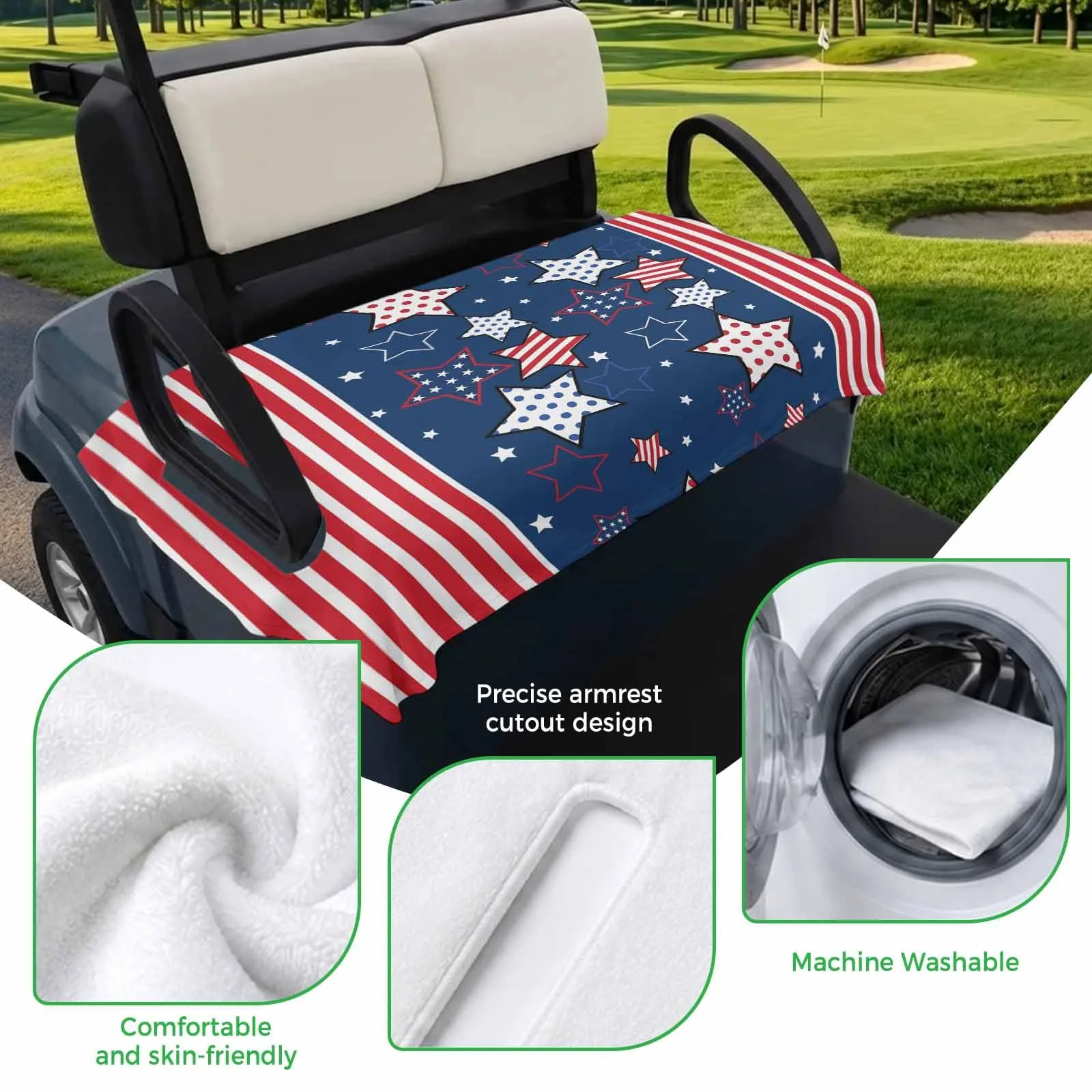 Trosturdspn 51 x 31-Inch Golf Cart Seat Cover Blanket image 3